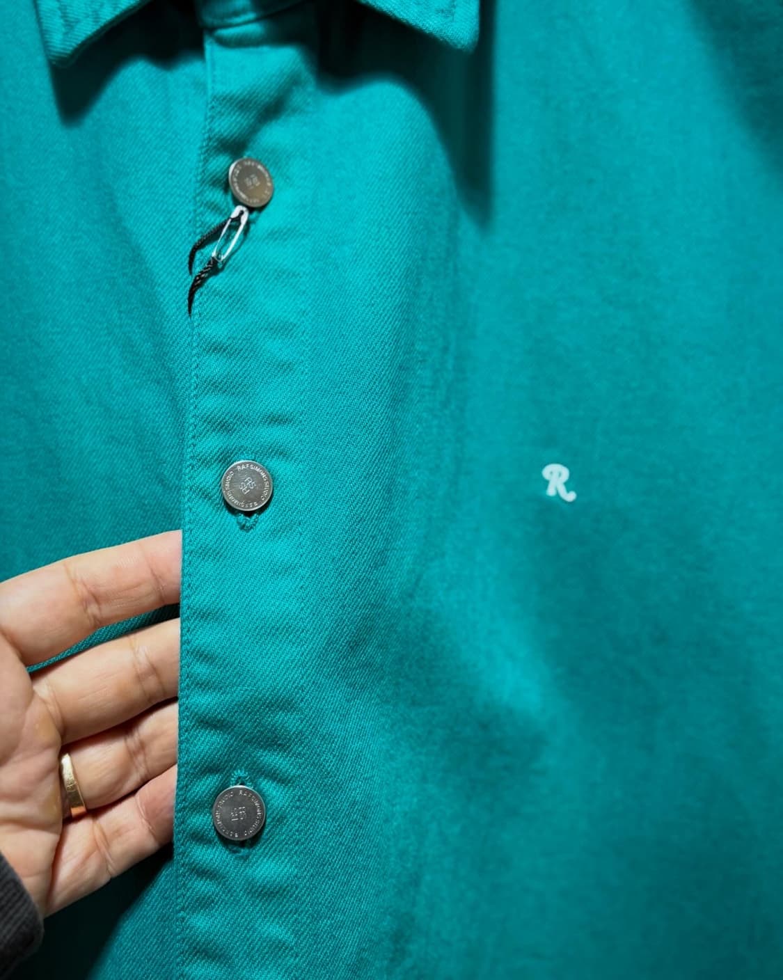 Raf Simons Big Fit Denim Shirt’ Petrol  상품이미지2