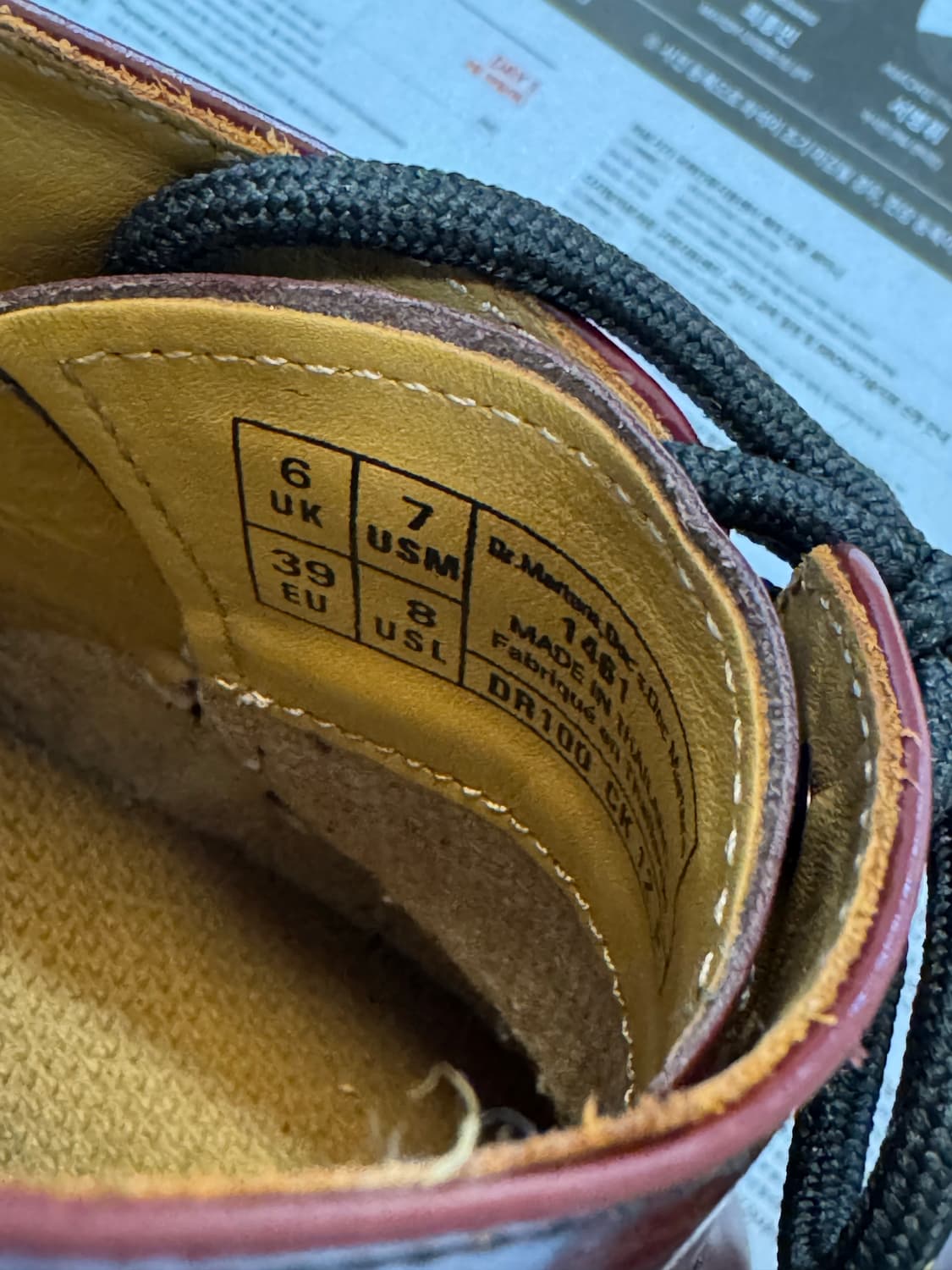 (250)닥터마틴 1461 체리 레드 3홀 새상품급 상품이미지7