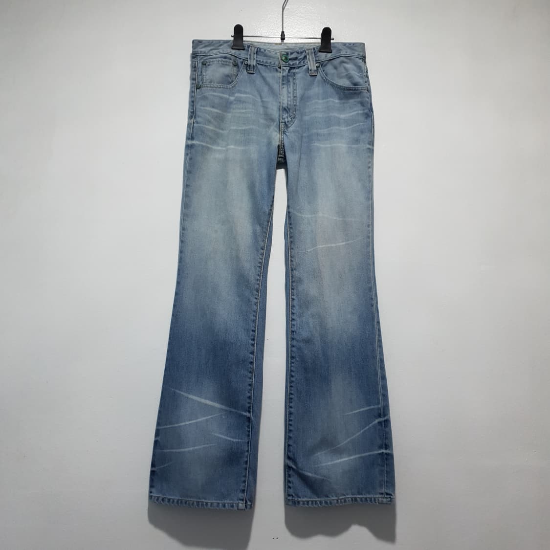 리바이스 PCL16B 연청 부츠컷 위스커 워싱 데님 팬츠 진 (34인치) 상품이미지1