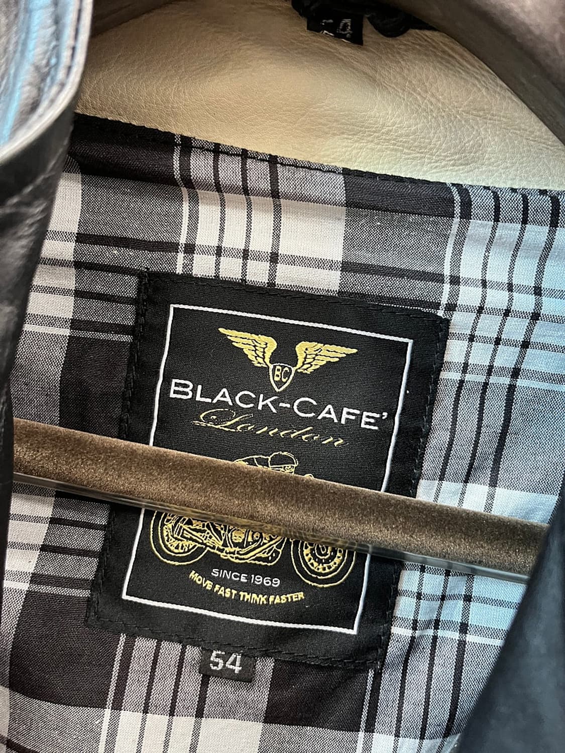 105) 블랙카페 바이커 가죽자켓  상품이미지4