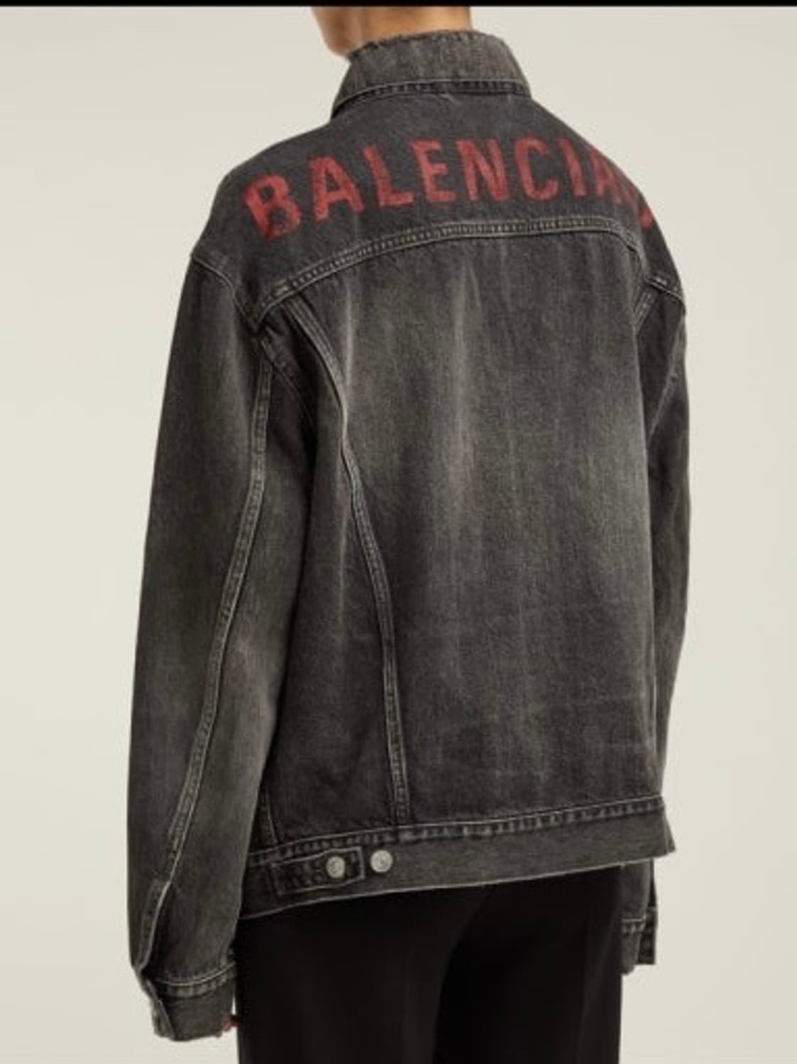 발렌시아가 흑청 트러커 백로고 데님 자켓 (정품보증서포함) 상품이미지1