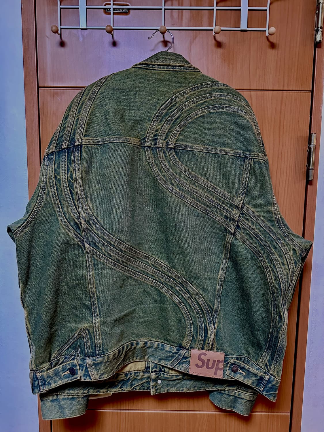 Supreme S logo denim trucker jacket 상품이미지6