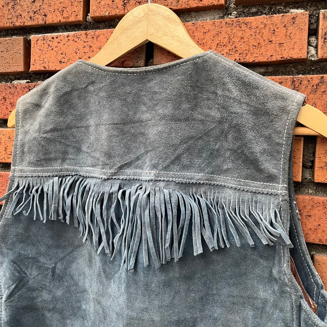 90s Diesel 레더 프린지 베스트 (100) 상품이미지5