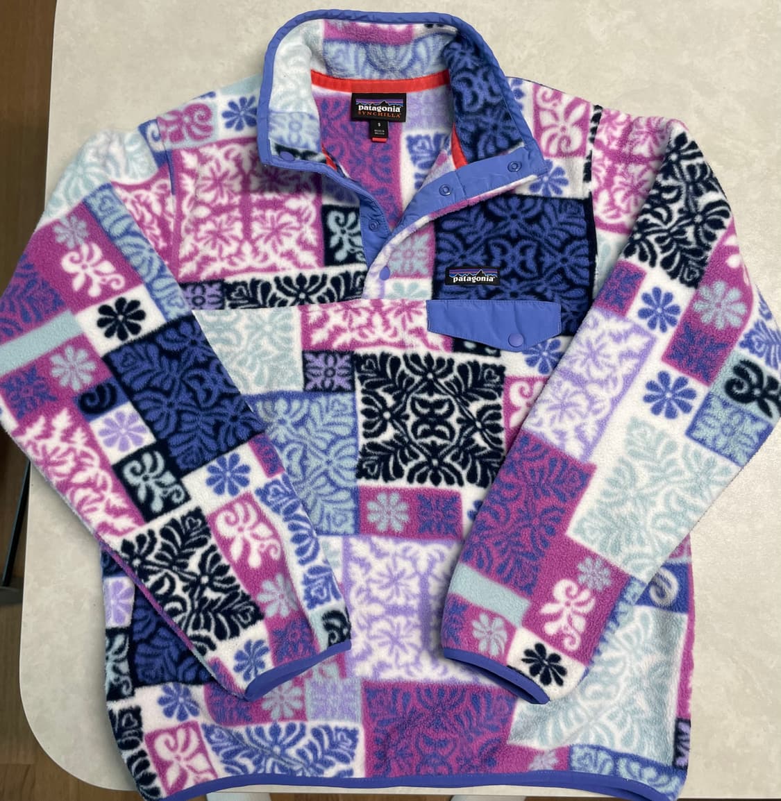 파타고니아 신칠라 연보라 패치워크 여성 S 상품이미지1