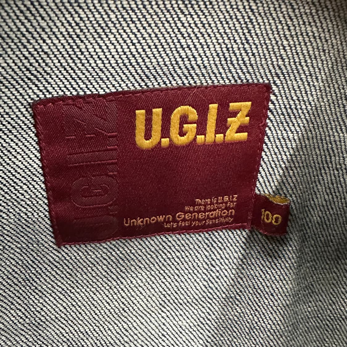 100 UGIZ y2k 남자 데님 청자켓 상품이미지3
