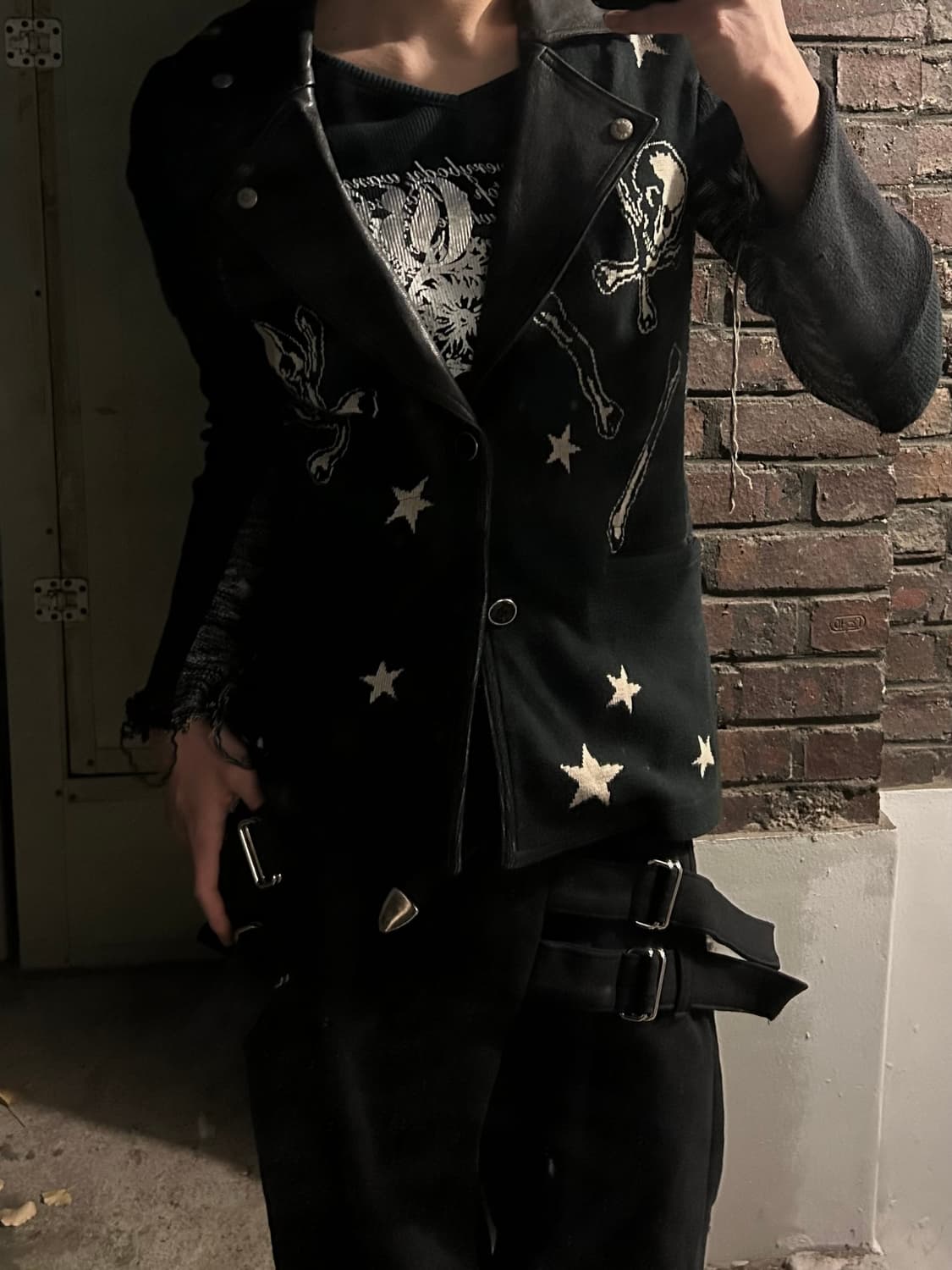 *archive* 2000s armed skull-damaged knit 상품이미지3