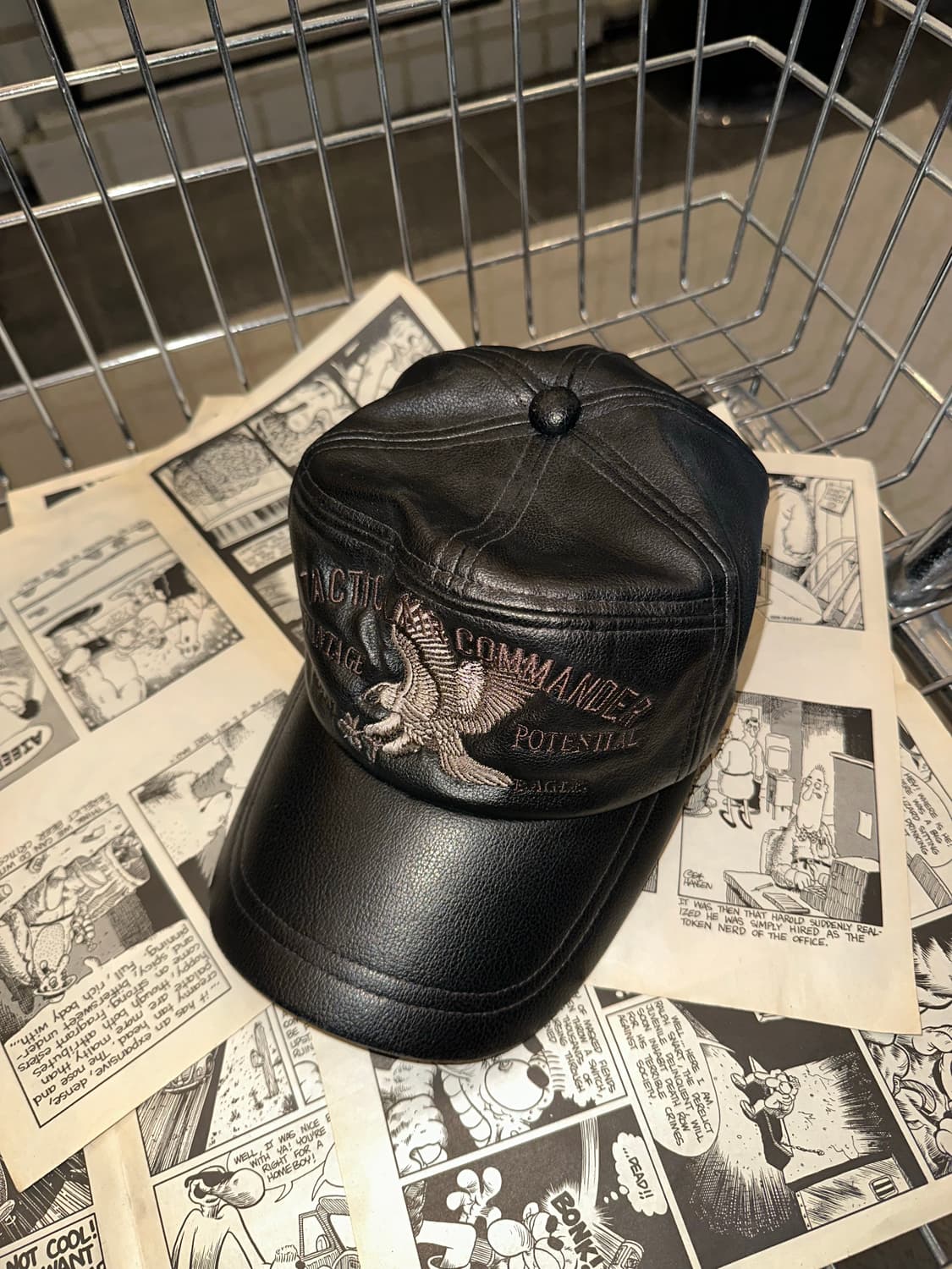 90’s Tactical Bike leather trucket cap 상품이미지8