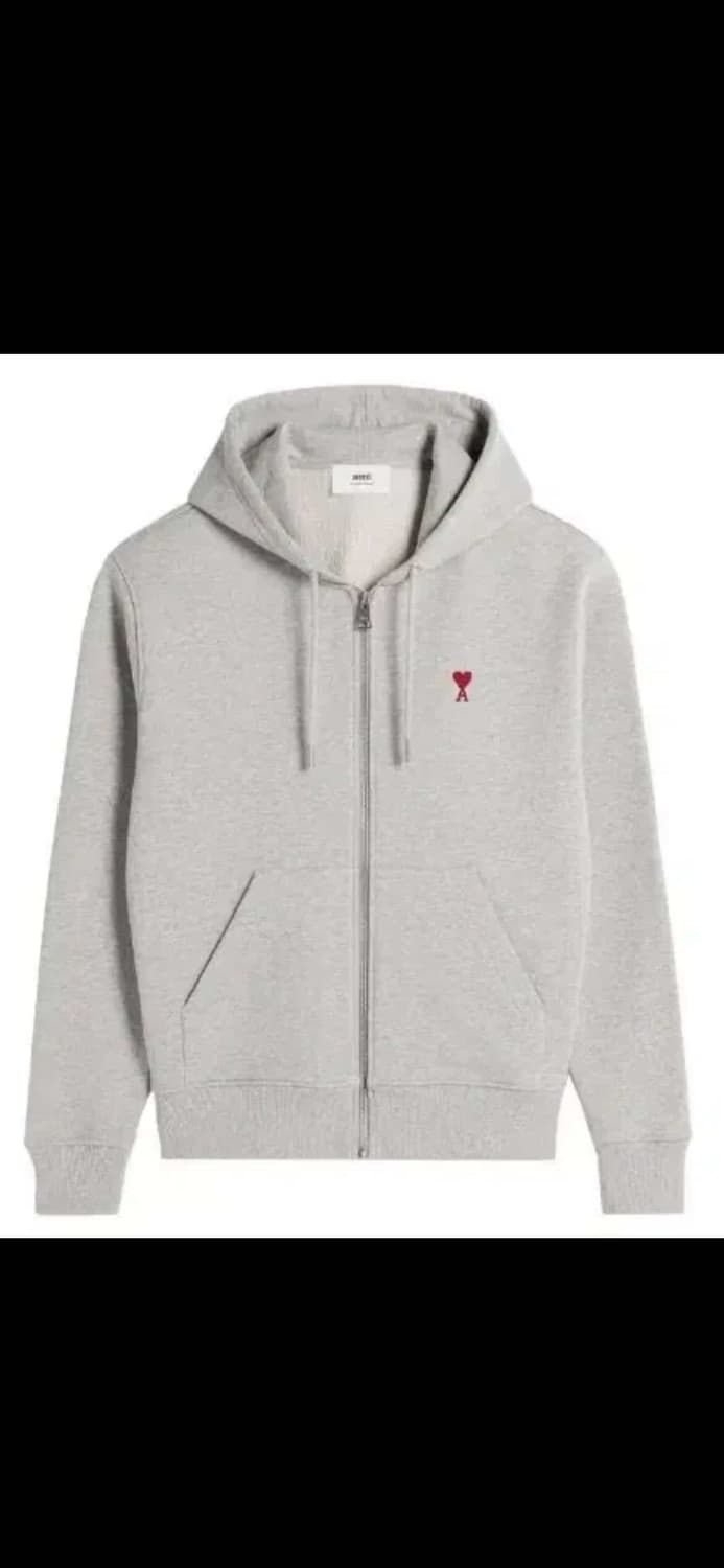 🔥[새상품/QR정품]🔥아미 후드집업 스몰로고 블랙,그레이, 네이비  상품이미지8