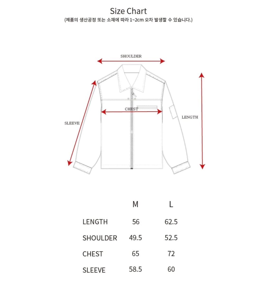 더뮤지엄비지터 heritage flag work jaket 워크 자켓레드 상품이미지2