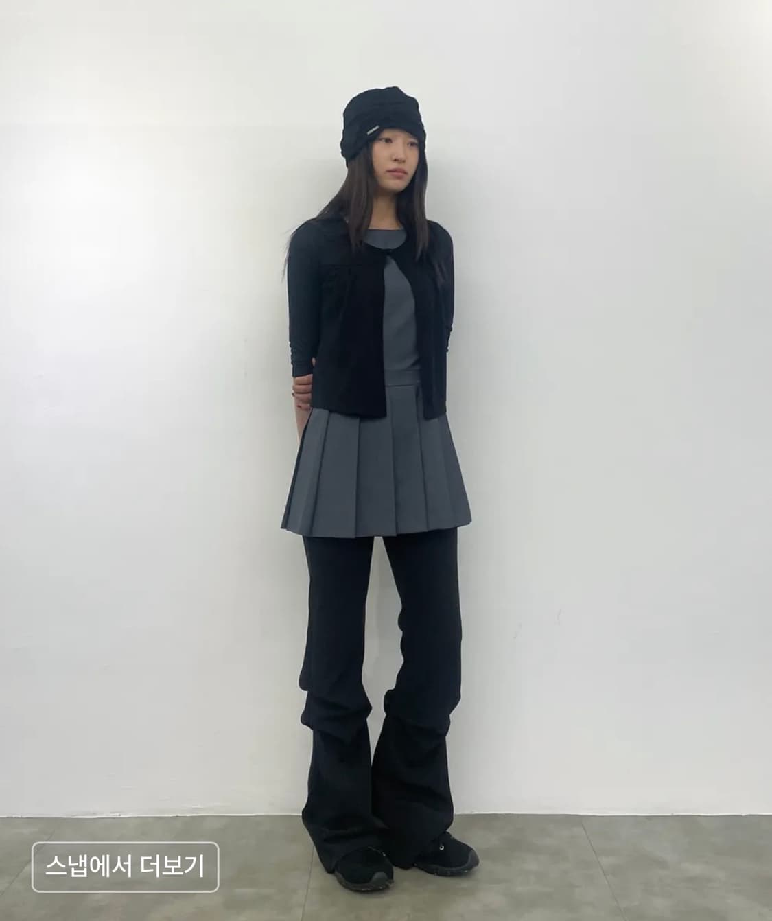 미세키서울 드레이프 셔츠스커트팬츠 세트 상품이미지2