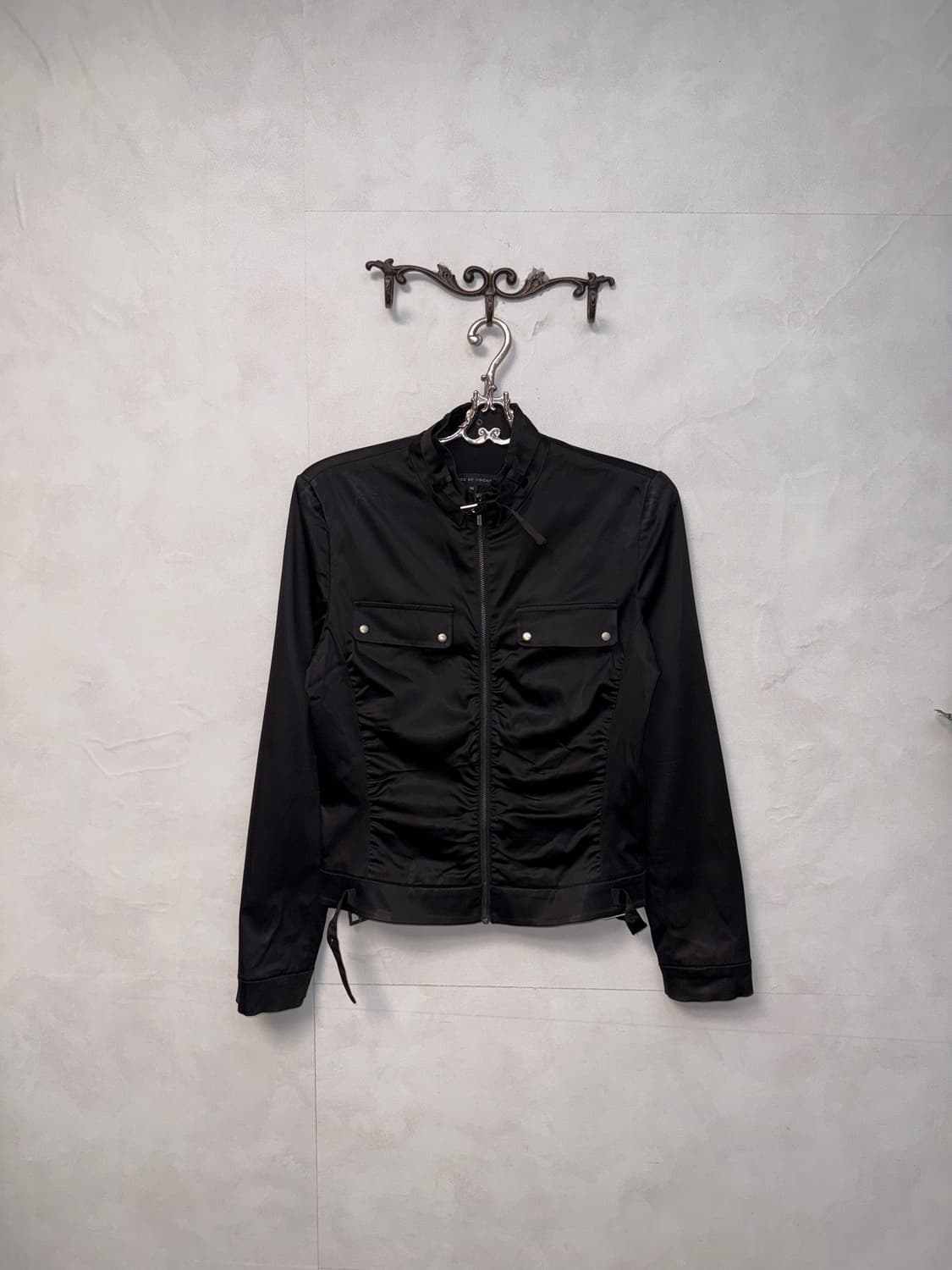 Voice Of Voices black satin shirring jk 상품이미지1