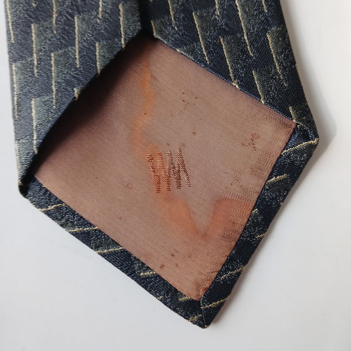 이세이 미야케 진네이비 패턴 넥타이 9.8cm A~B등급 A19738 상품이미지8