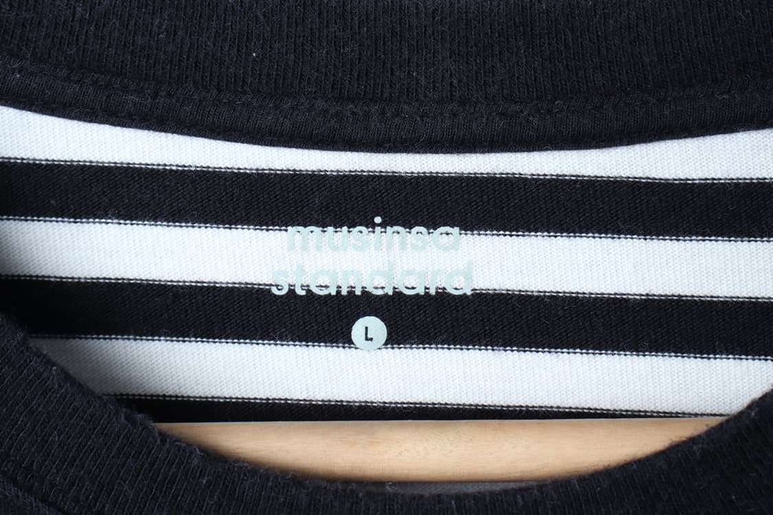 (L-XL) 무신사 스탠다드 긴팔티셔츠 스트라이프 범고래-H33266 상품이미지5