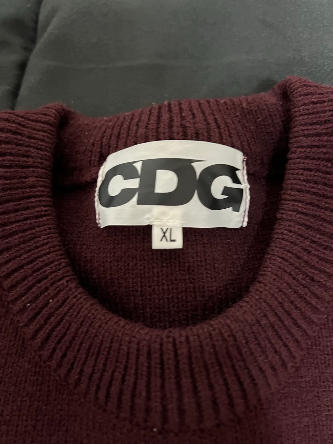 CDG 니트 버건디 XL 상품이미지2
