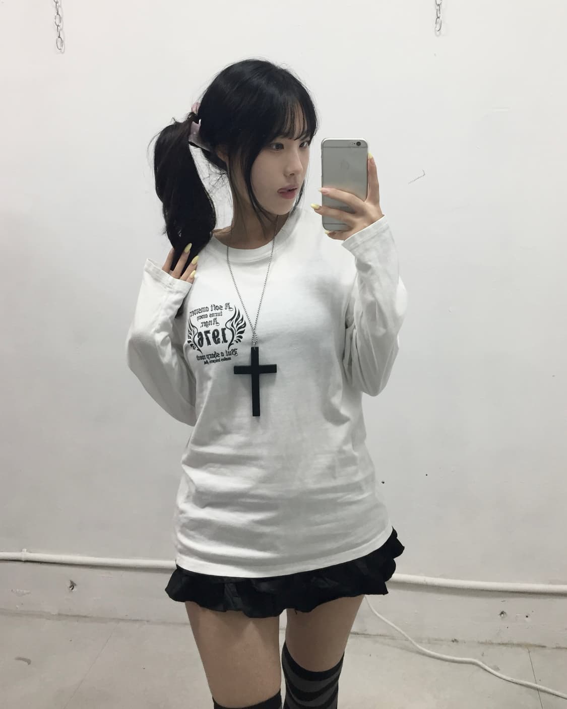 [TURKEY BEAR] 펑크 y2k 날개 고딕 레터링 롱슬리브 상품이미지2