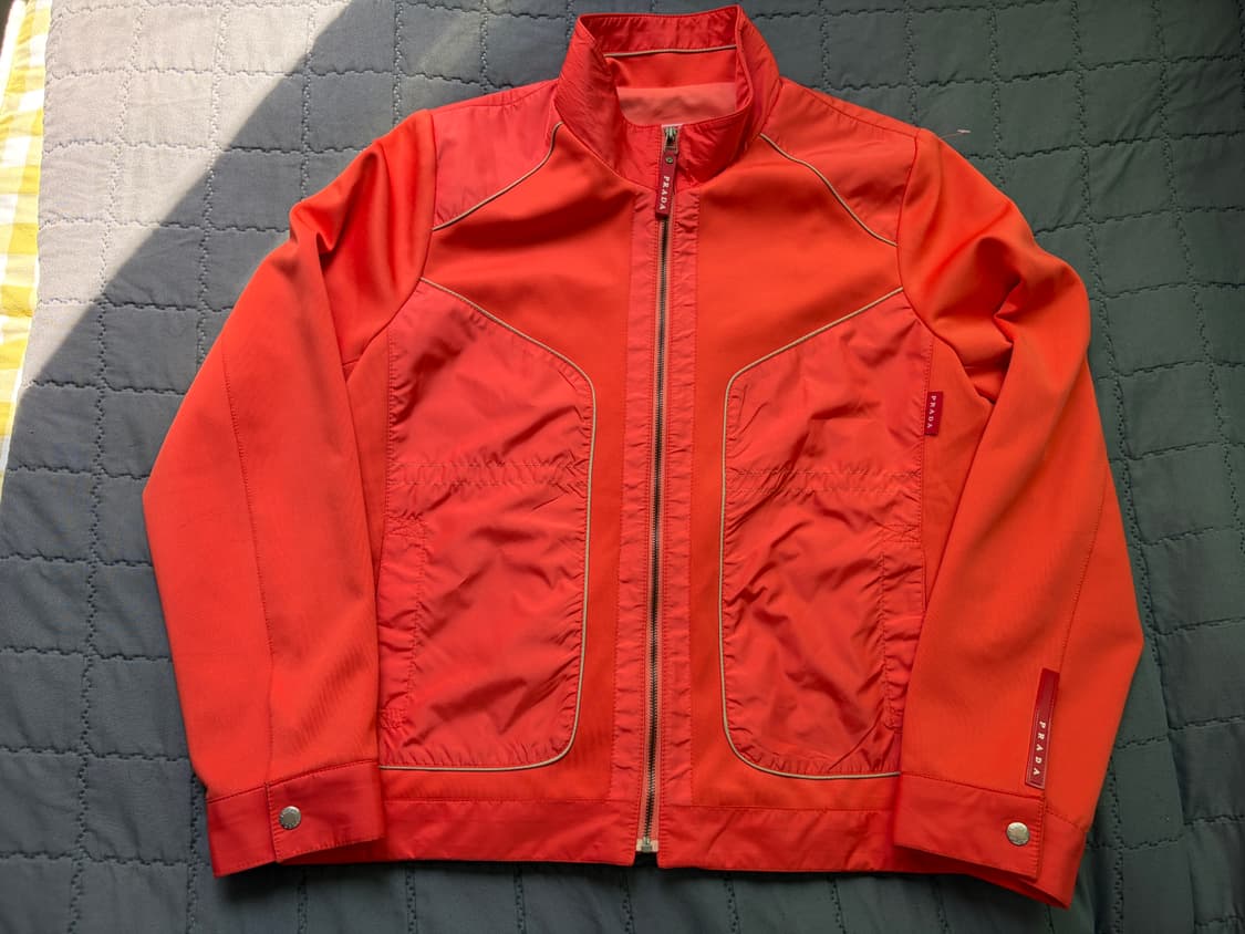 [M] 프라다 스포츠 집업 자켓 오렌지 상품이미지1