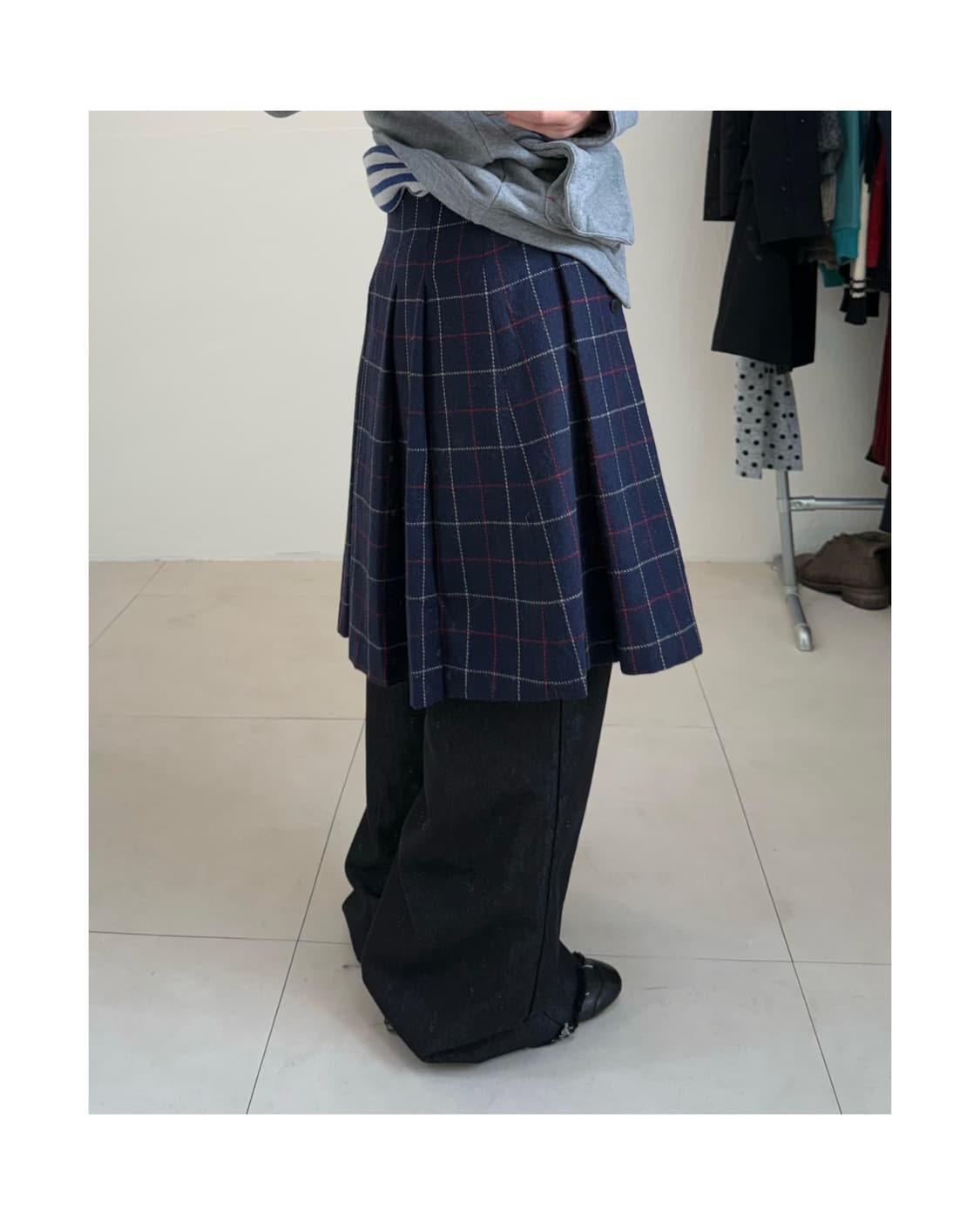 빈티지 울 혼방 스커트 상품이미지2