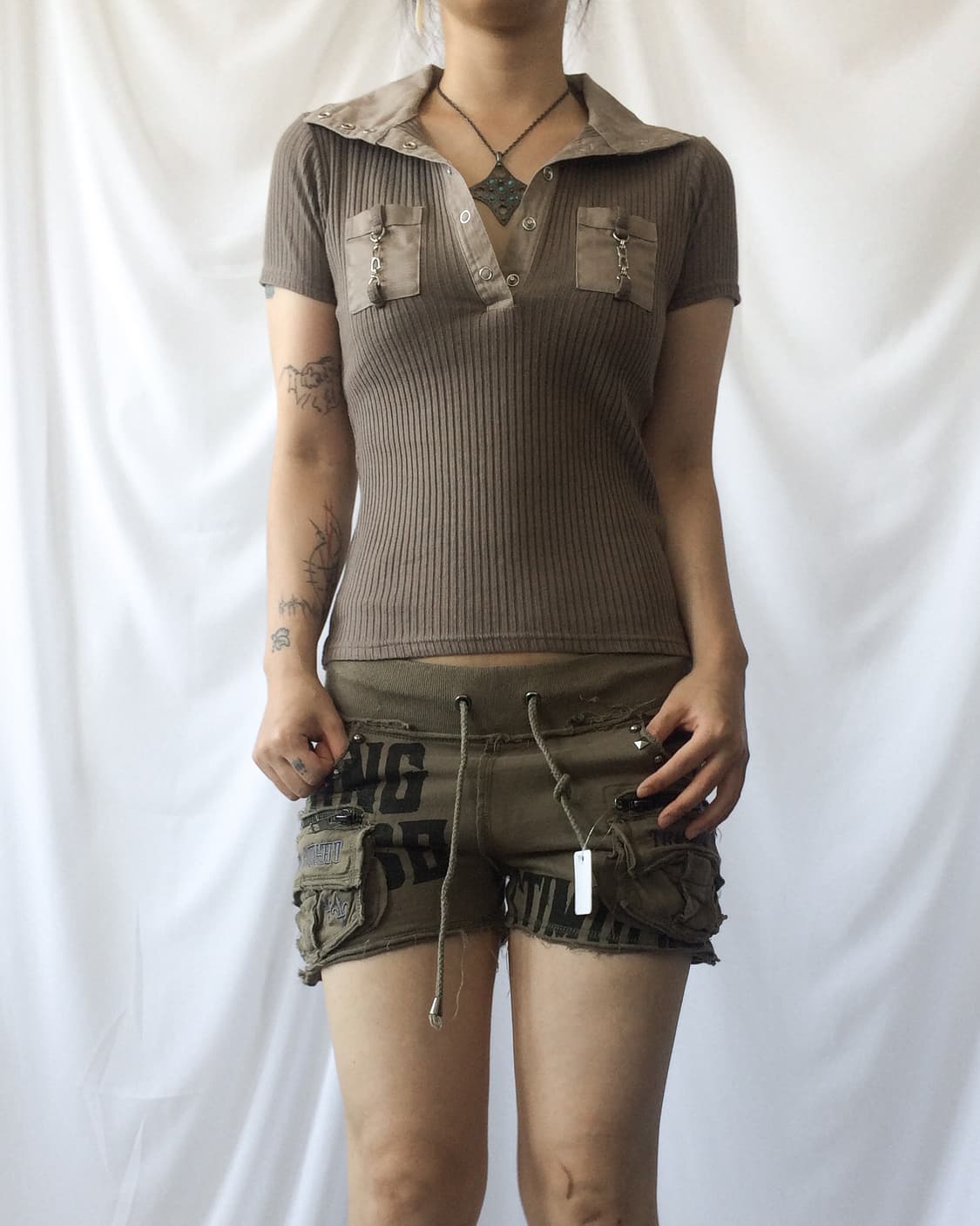 Pocket point ribbed pk t 상품이미지1