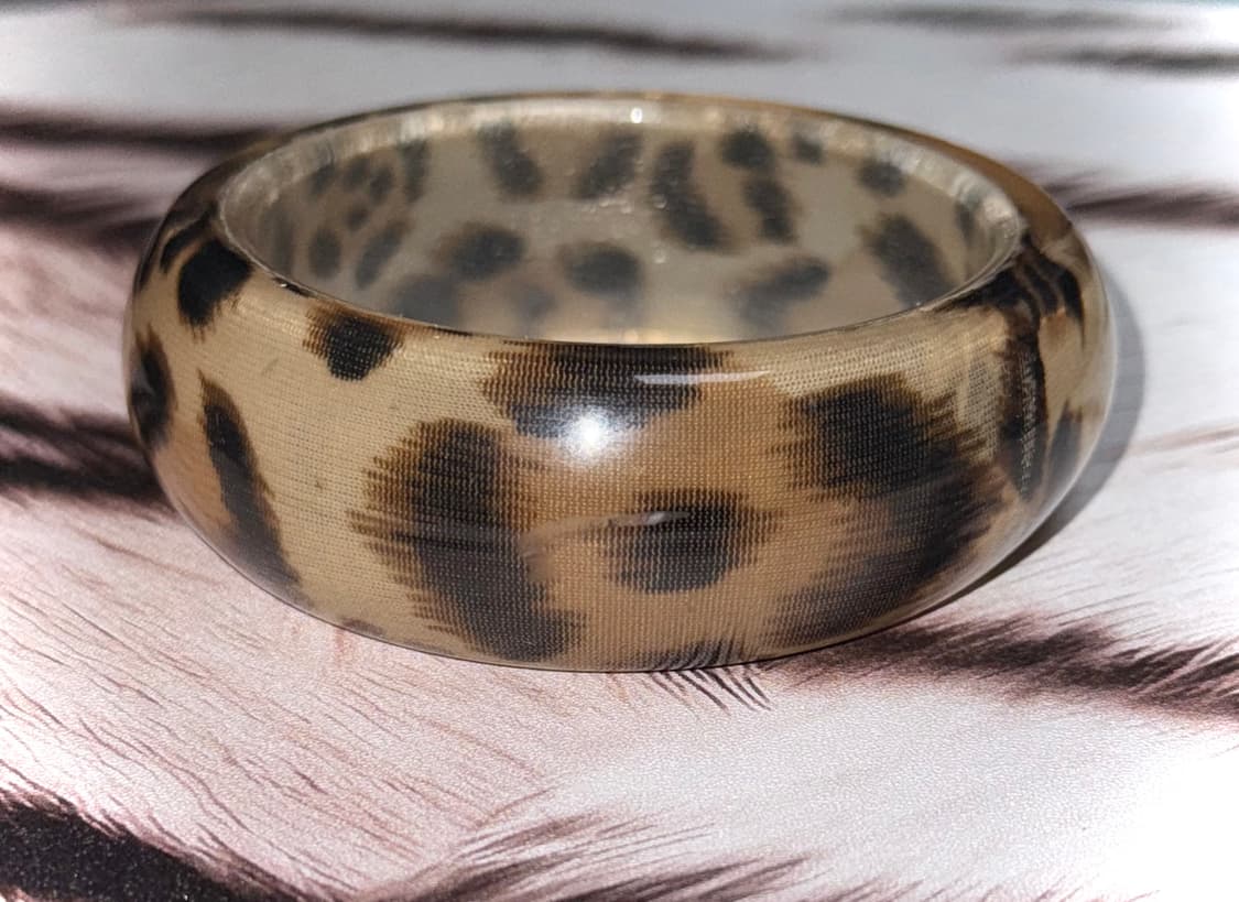 일본 빈티지 시부야 갸루 호피 레오파드 뱅글 팔찌 상품이미지3