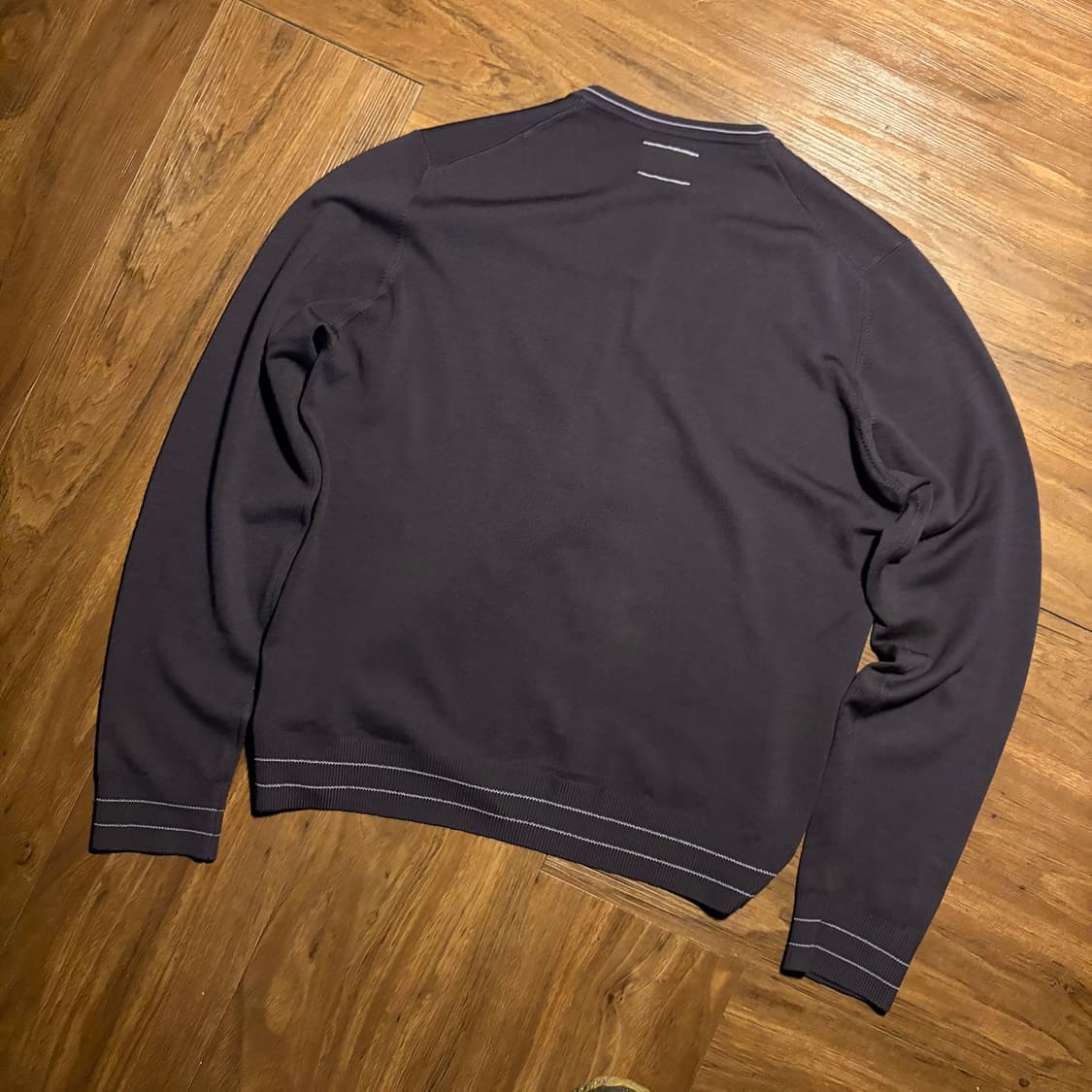 Armani collezioni purple wool vneck knit 상품이미지2