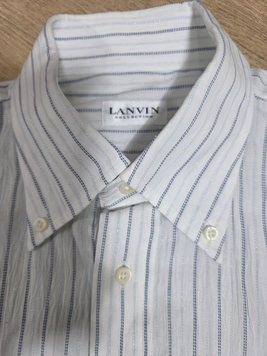 [새제품] 랑방 스트라이프 버튼다운 셔츠 L 상품이미지2