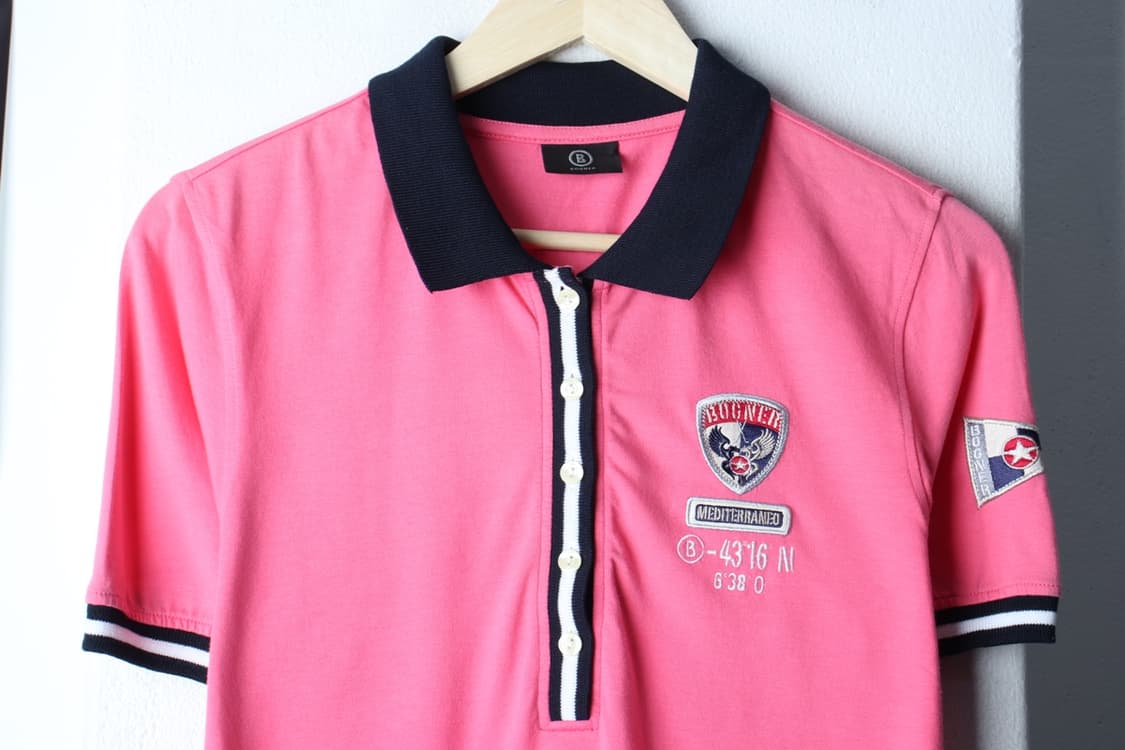 W(L-XL) 보그너 반팔 카라 티셔츠 골프 기능성 핑크-H30375 상품이미지3