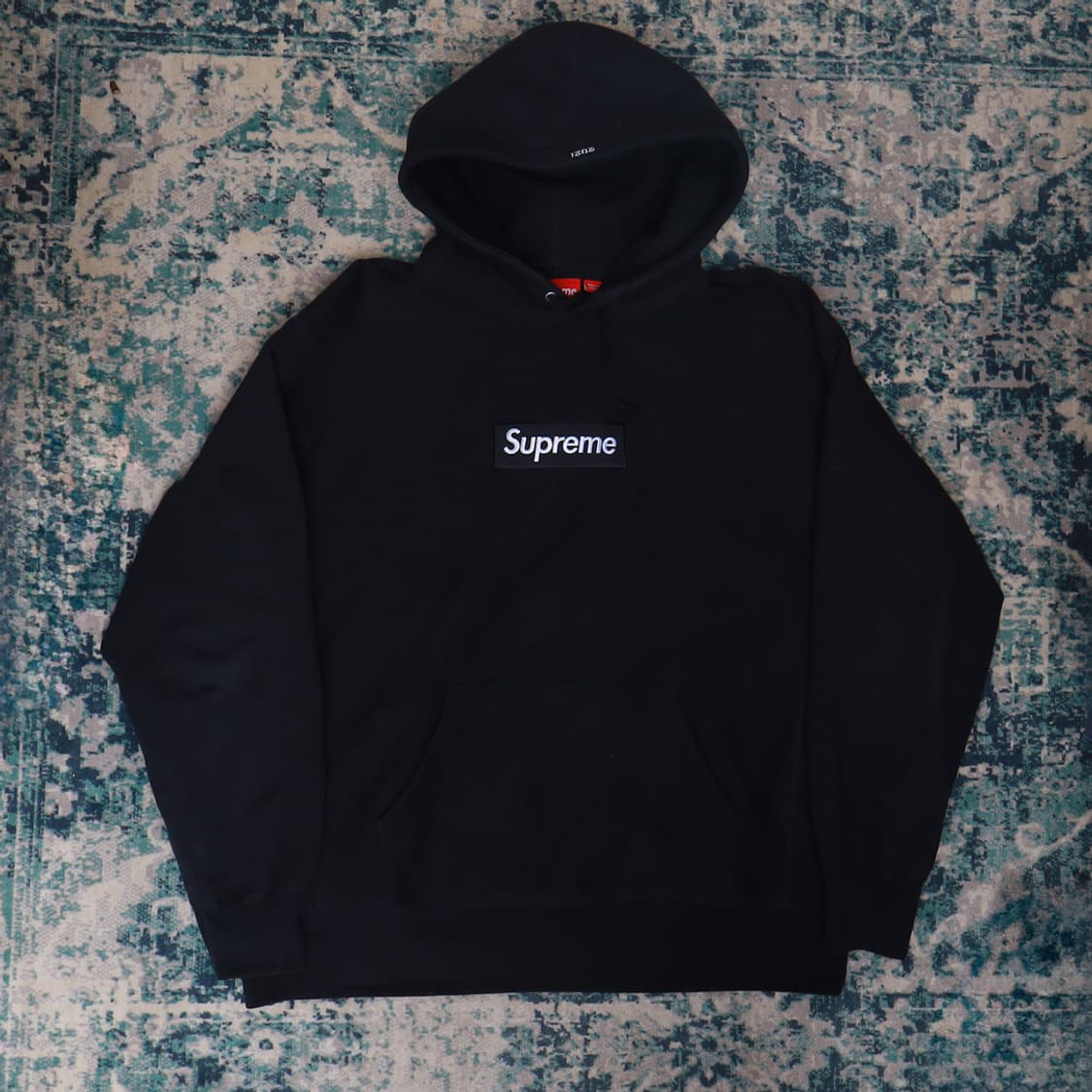 Supreme 슈프림 21FW 박스로고 후드티셔츠 블랙 상품이미지1