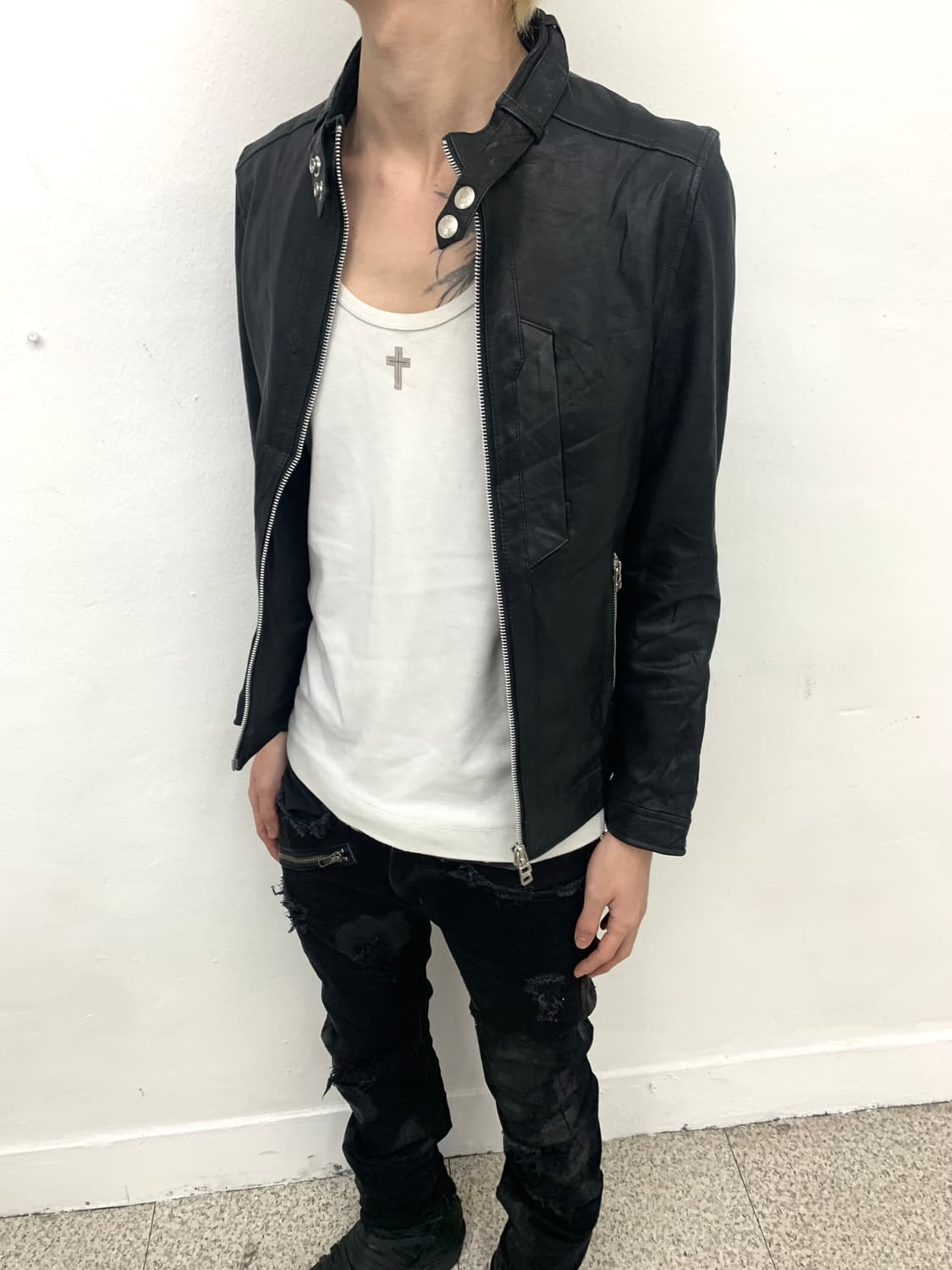 Vanquish lambskin leather jacket 상품이미지3