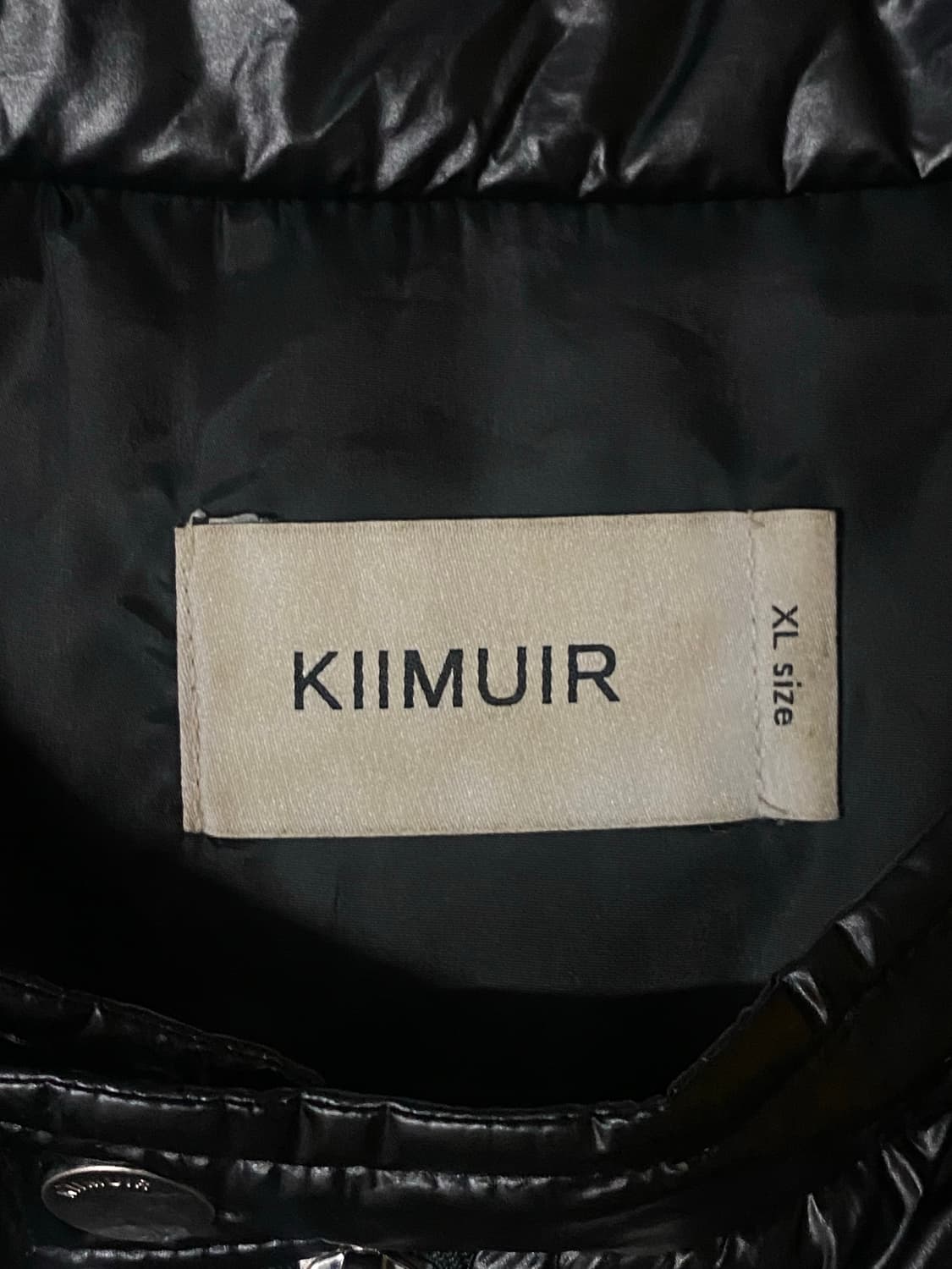 KIIMUIR 키뮤어 유광 릴렉스드 패디드 바이커 점퍼 블랙 XL 상품이미지10