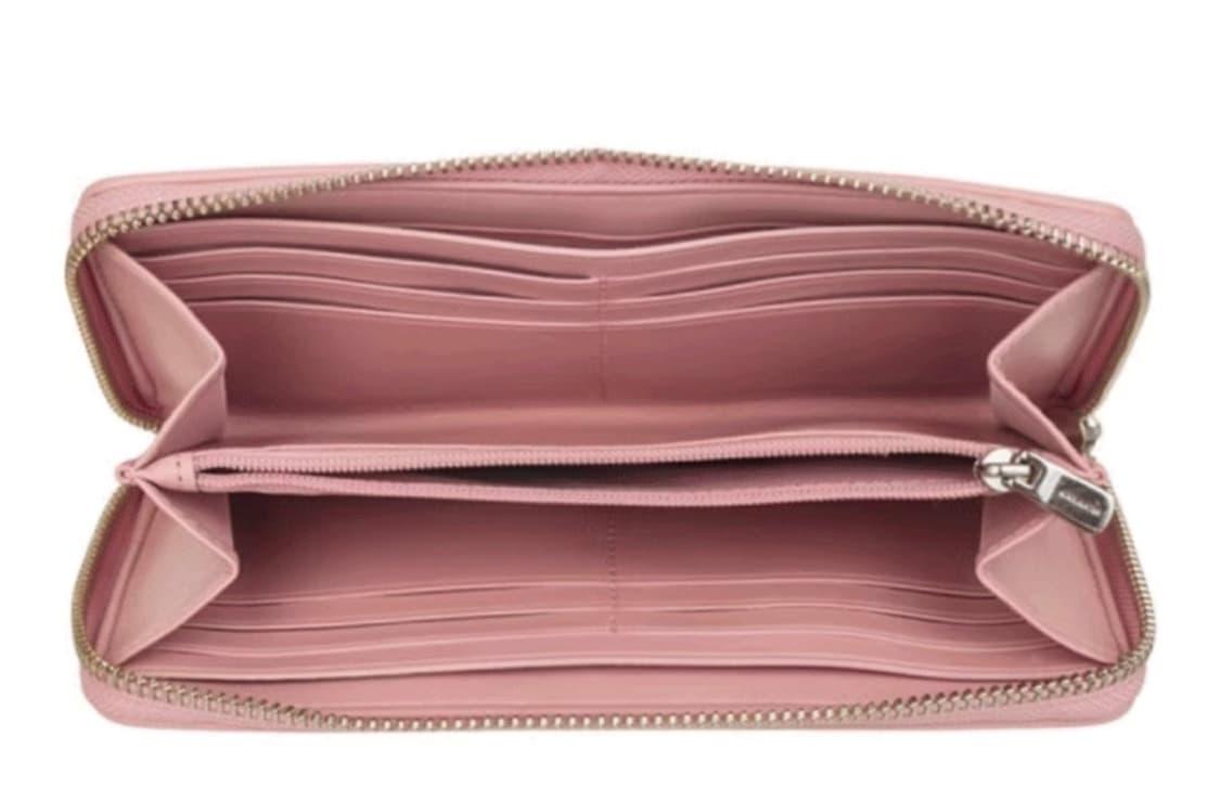 코치 핑크 장지갑 라운드 패스너 상품이미지2