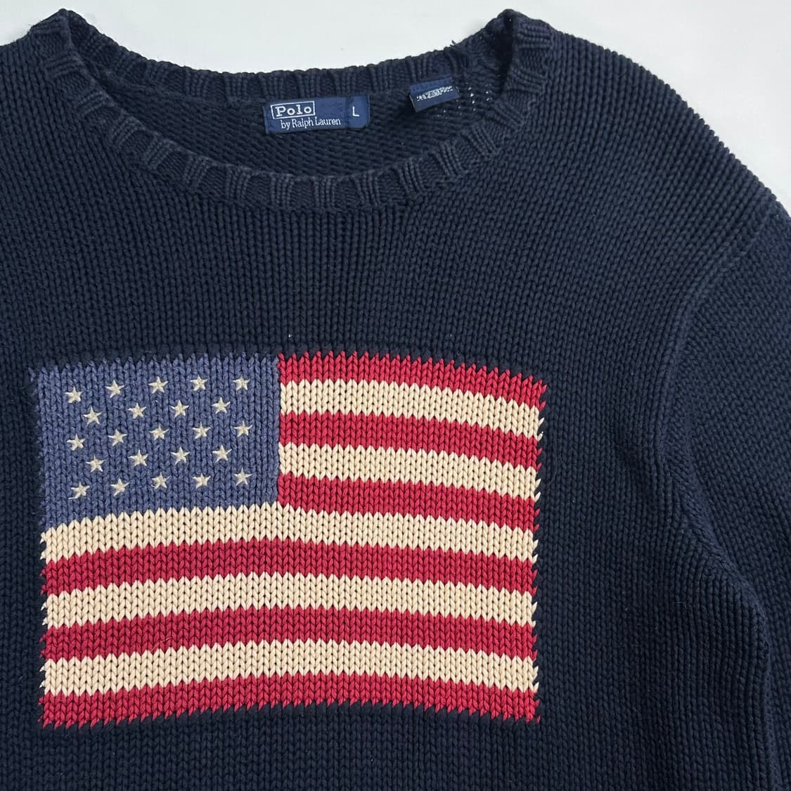 00s 폴로 랄프로렌 성조기 코튼 니트 상품이미지3