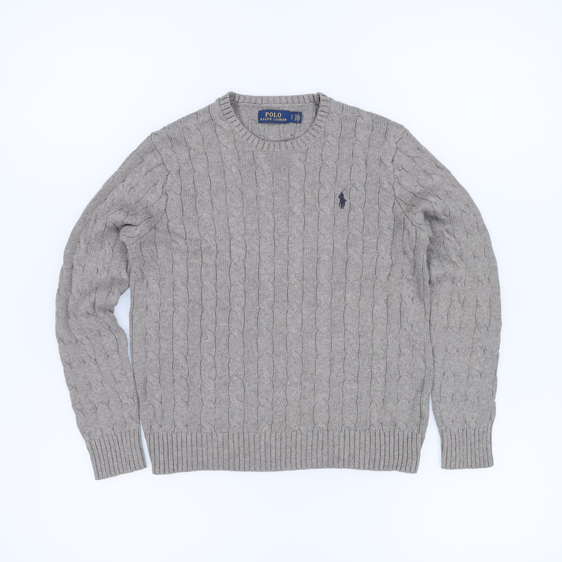 [S] 신형 폴로 랄프로렌 꽈배기 케이블 니트 스웨터 회색 3817 상품이미지1