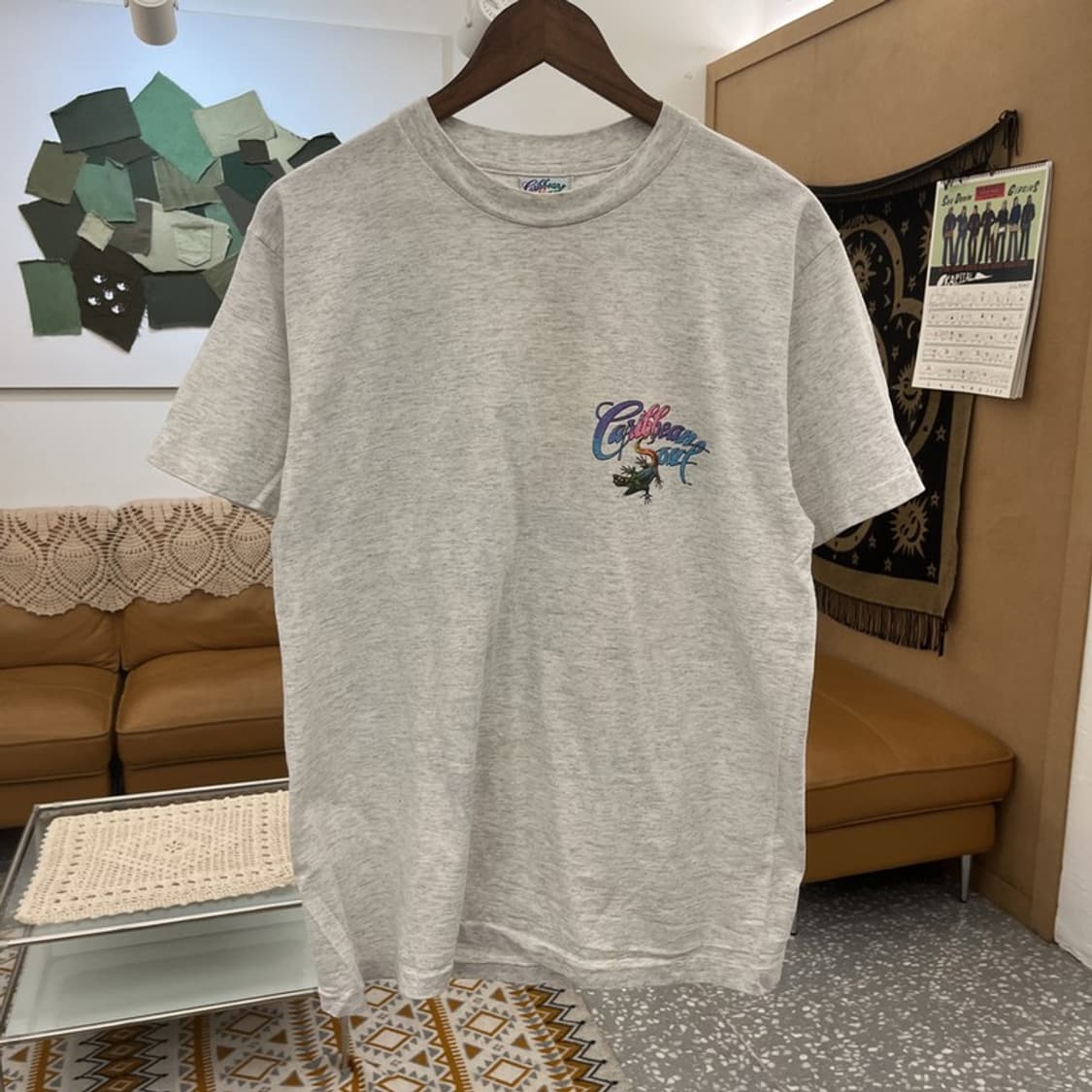 캐리비안소울 USA 스트릿 펑크 키치 빅프린팅 반팔티 L C10918 상품이미지3