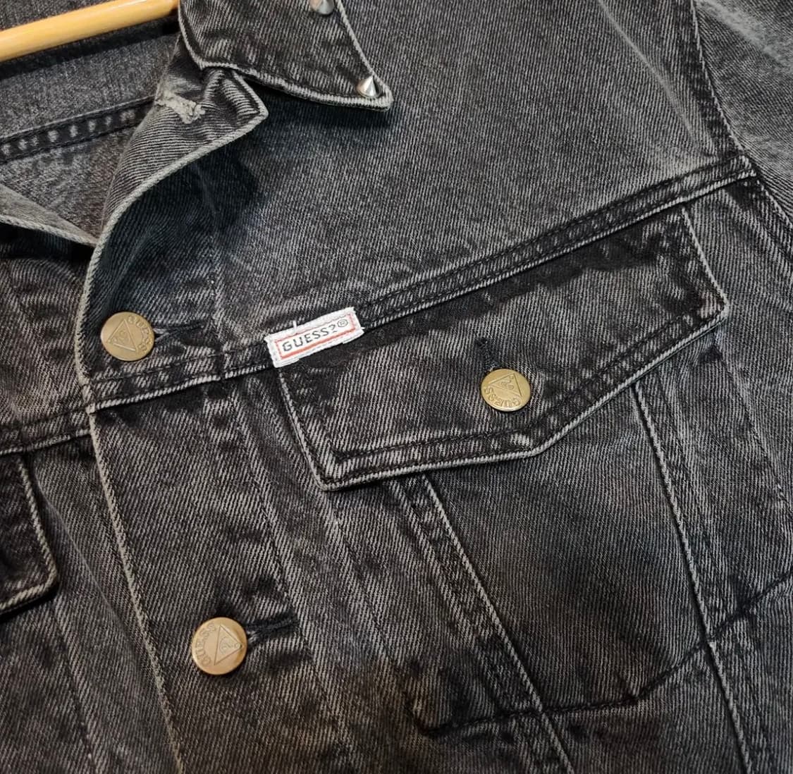 [US] 80s Guess Georges Marciano 데님 크롭 자켓 상품이미지2