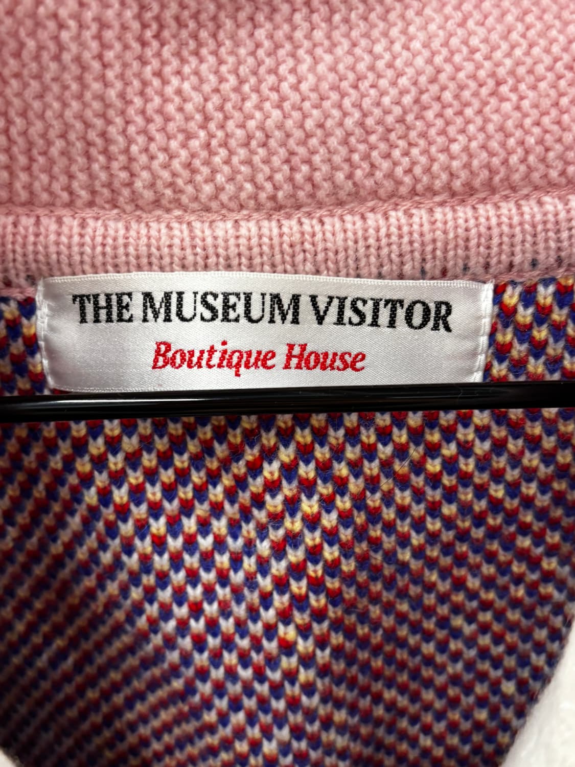 The museum visitor  니트 집업 가디건 핑크 상품이미지4