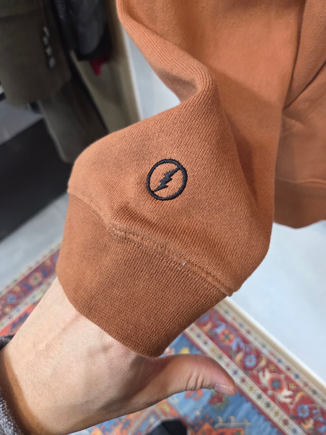 오버캐스트 레터링 로고 기모 후드티 M 오버핏  상품이미지5