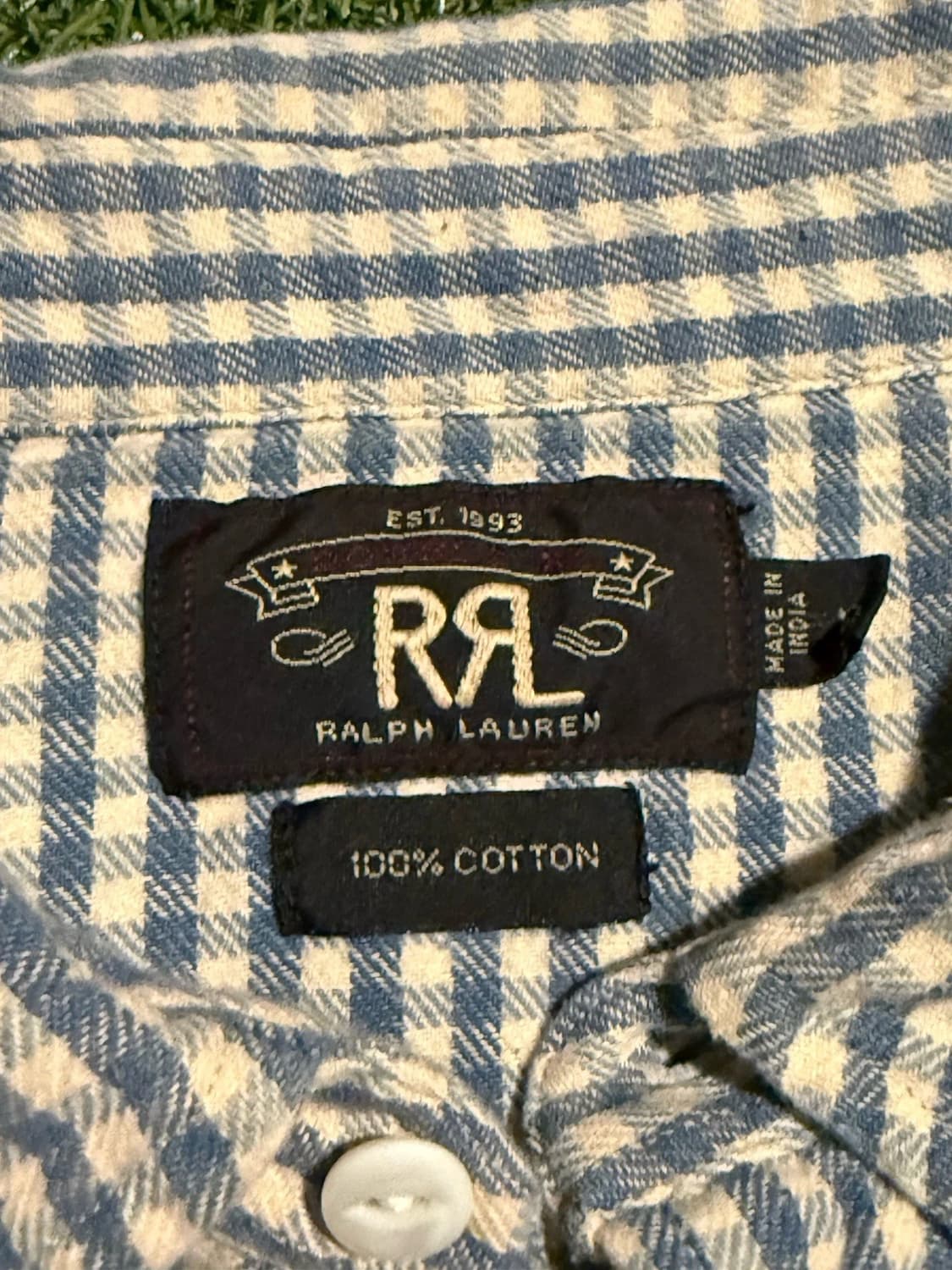 RRL 더블알엘 깅엄 체크 웨스턴 셔츠 상품이미지2