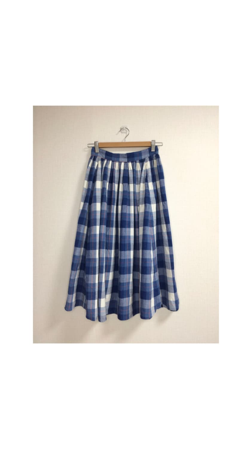 beams boy 빔즈보이 블루 체크 스커트 상품이미지1