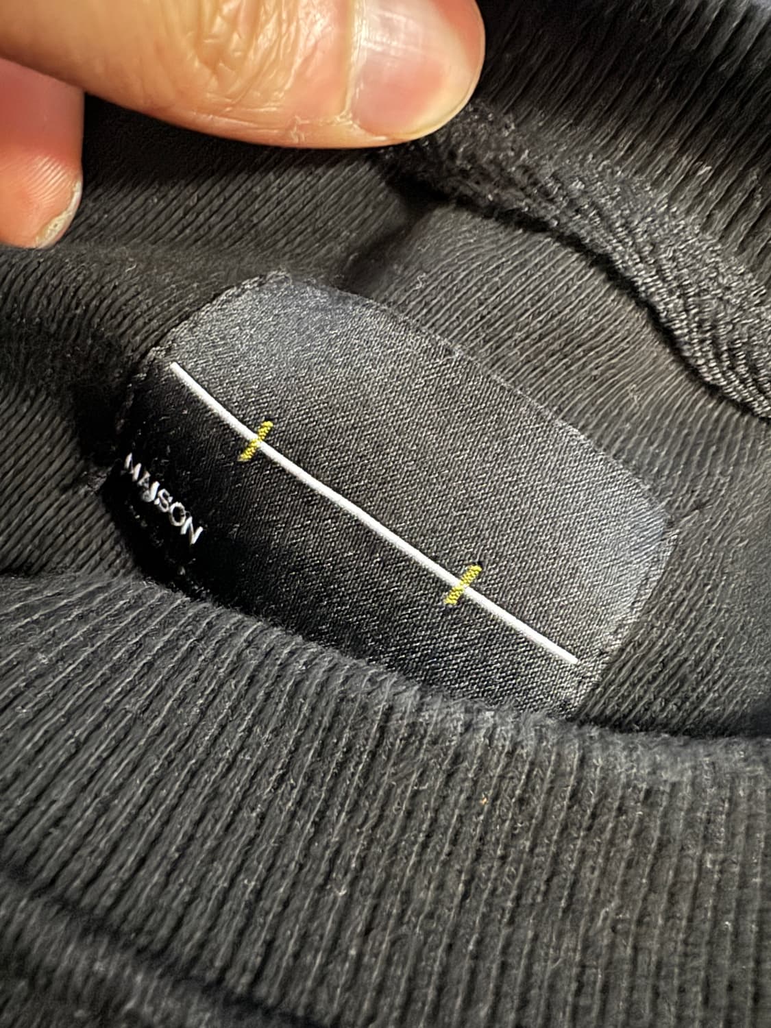 메종미네드 크래프트 로고 오버핏 맨투맨 S 블랙 상품이미지3