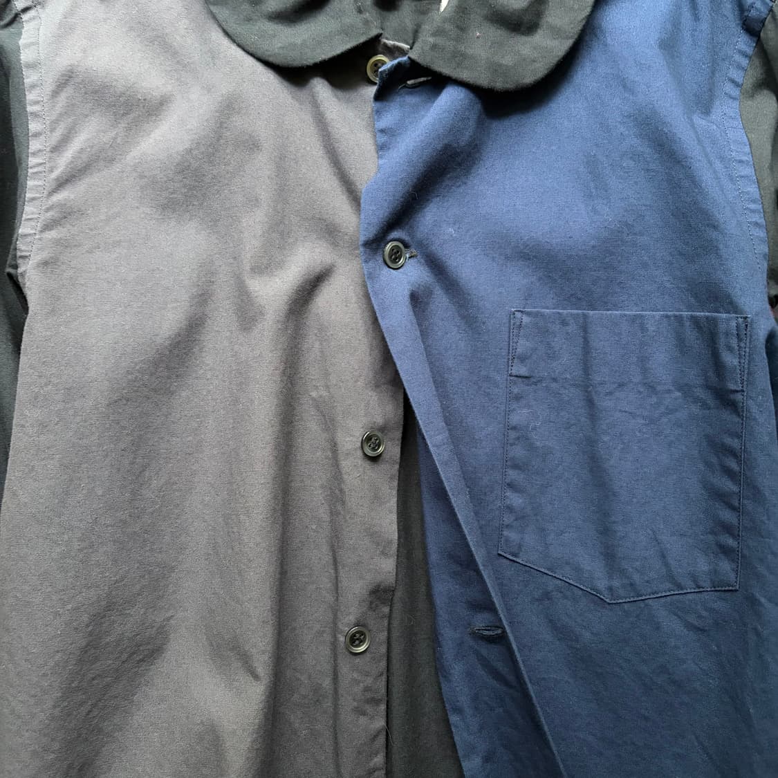 Bicolor Round Collar Blouse 상품이미지4