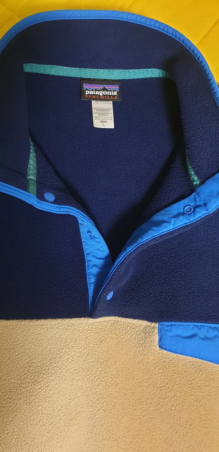 파타고니아 헤비웨이트 신칠라 풀오버 네이비 베이지 L
 상품이미지5