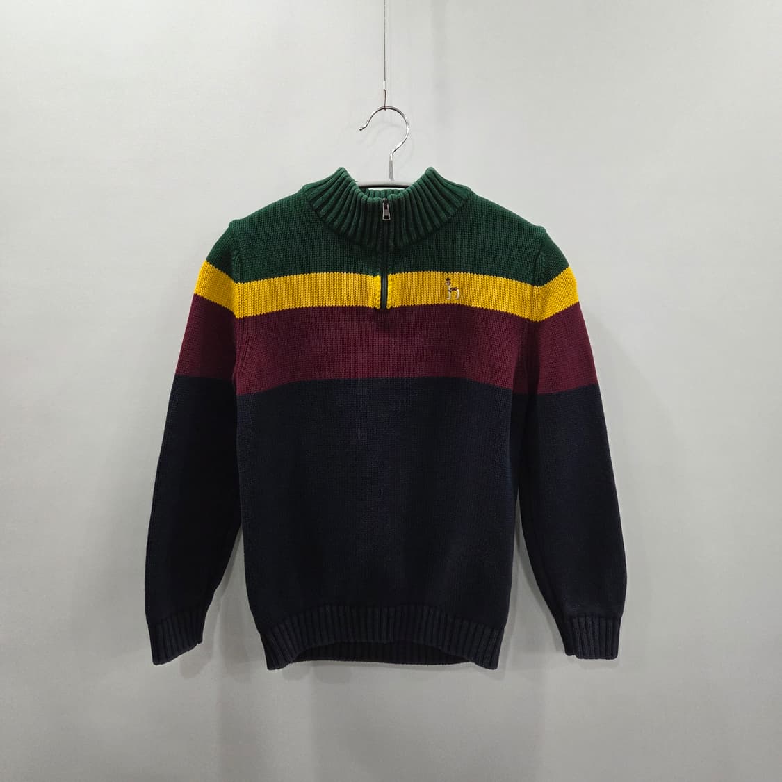 헤지스 키즈 풀오버 하프집업 코튼 니트 140/11  상품이미지1