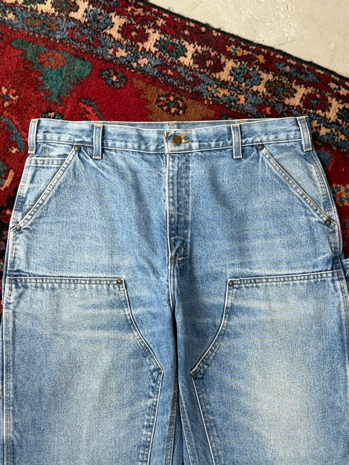 OG 칼하트 데님 더블니 칼하트 워크팬츠 썩블니 상품이미지5