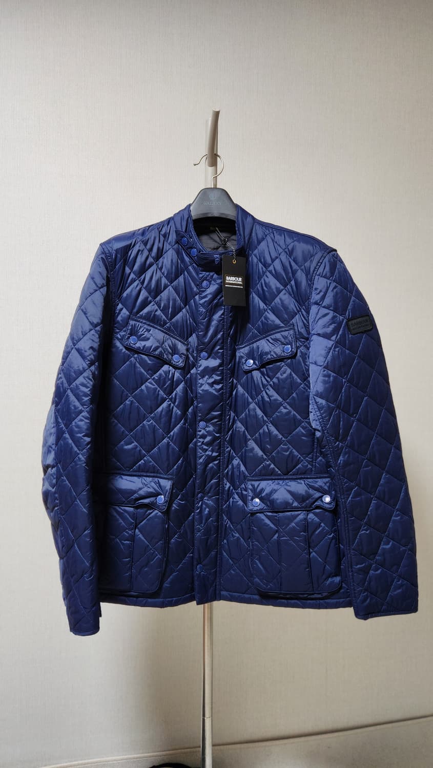 (새상품)바버 인터내셔널 아리엘 퀼팅자켓 네이비 XL 상품이미지1
