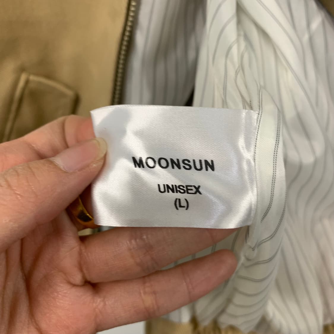 문선(Moonsun) 카멜 코튼 블루종 자켓 상품이미지7