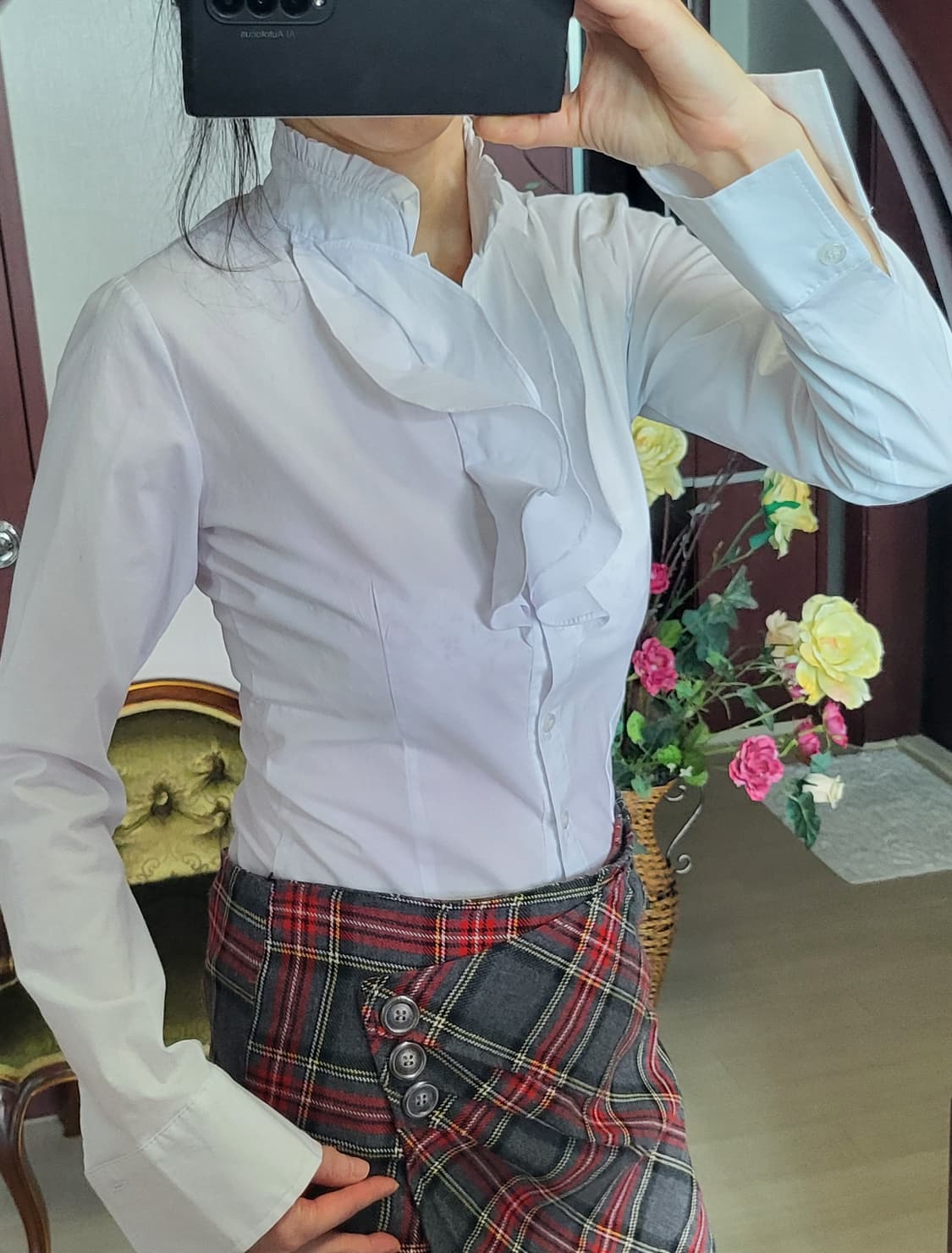 프랑스 수입 모르간 러플 블라우스 새상 상품이미지5
