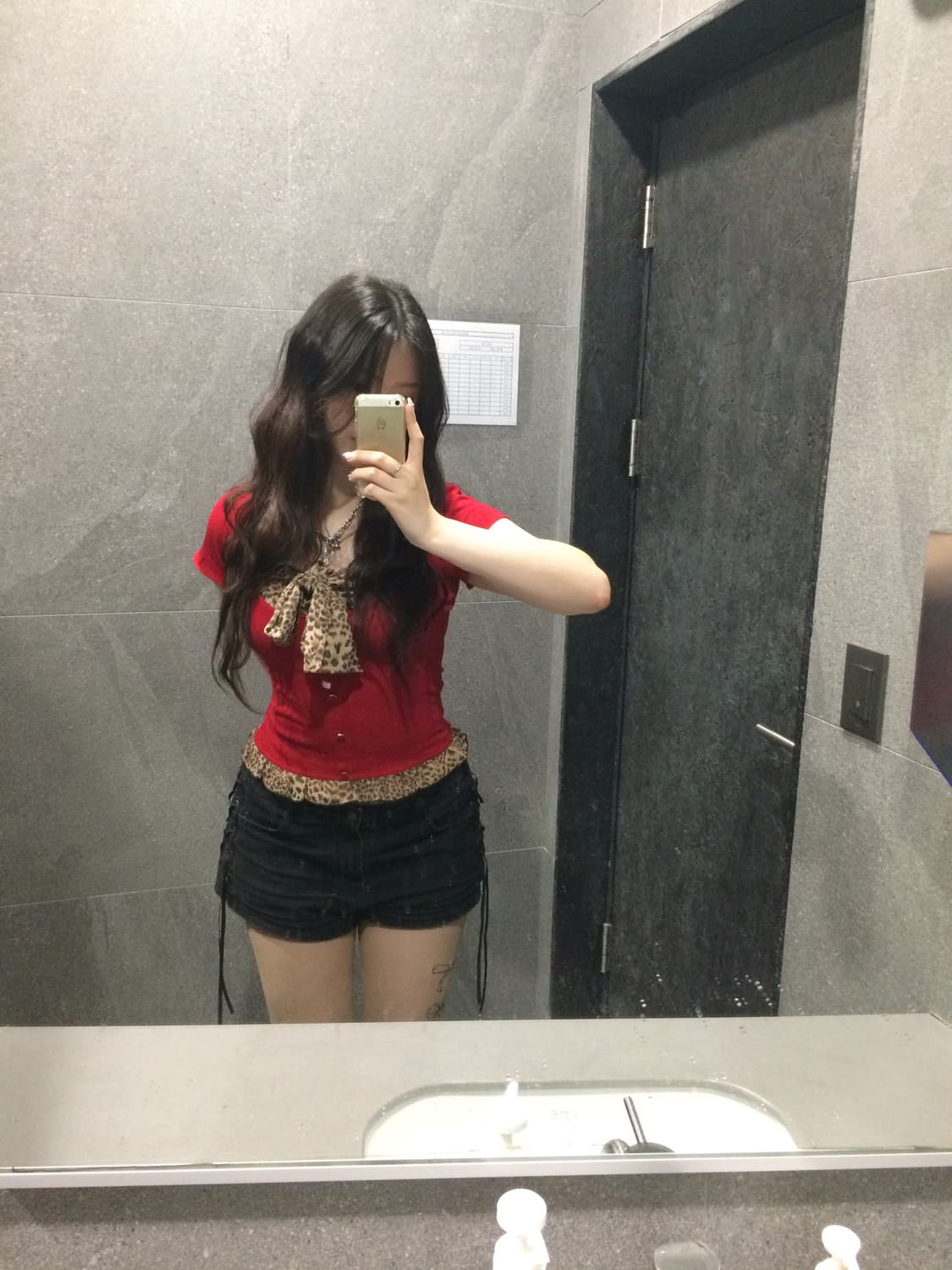 y2k 빈티지 오네갸루 호피상의 상품이미지1