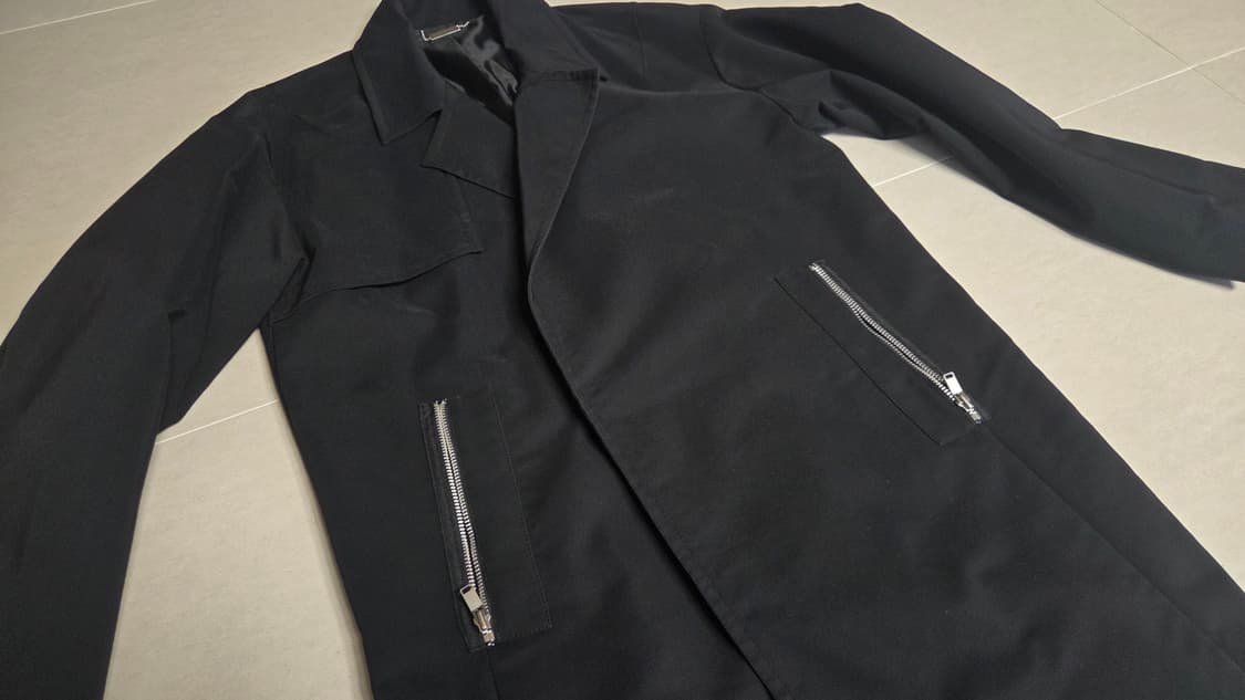 시스템 옴므 오버핏 지퍼 트렌치 코트 상품이미지2