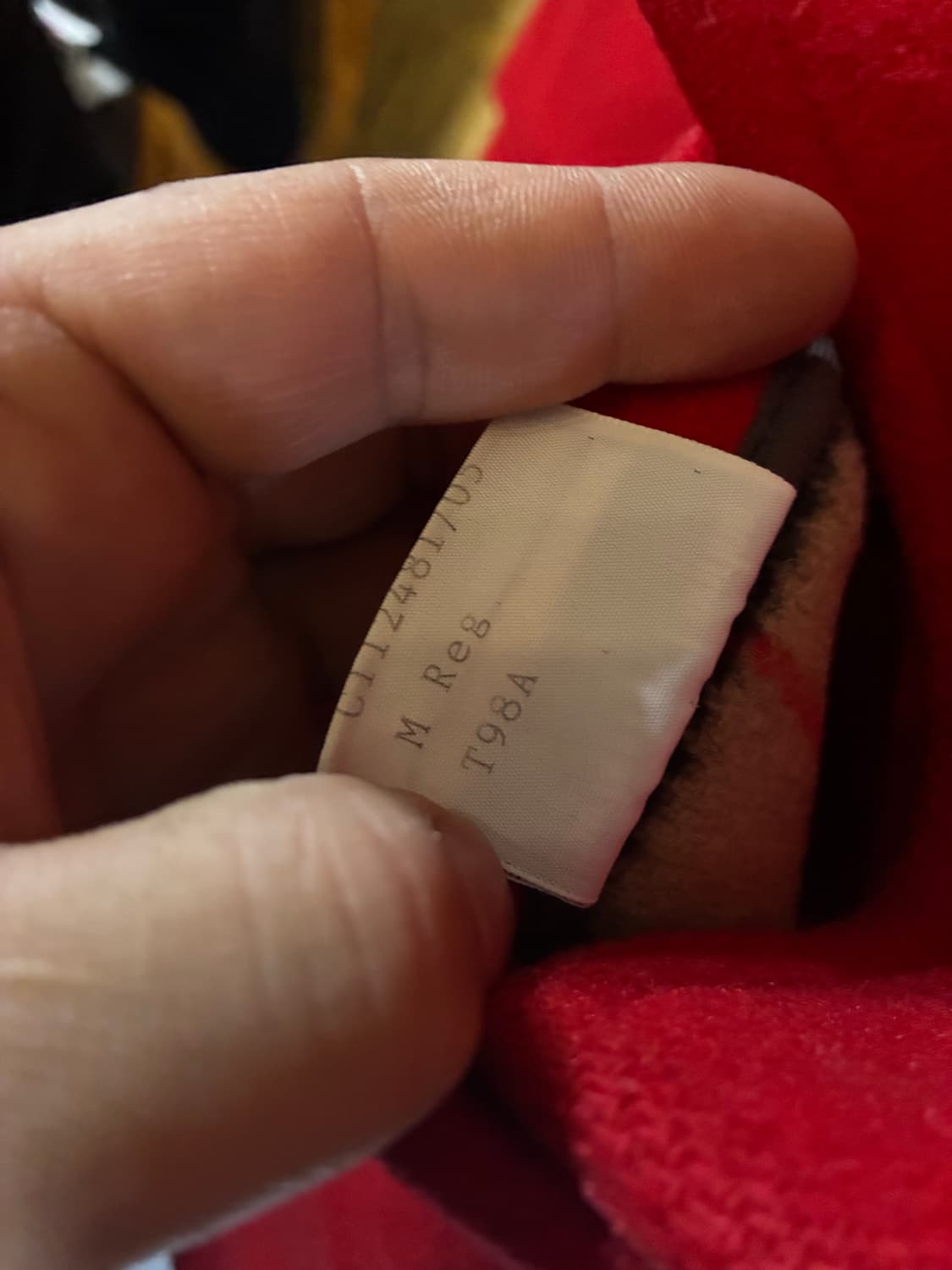 90s burberry 버버리 레드컬러 더플코트 상품이미지5