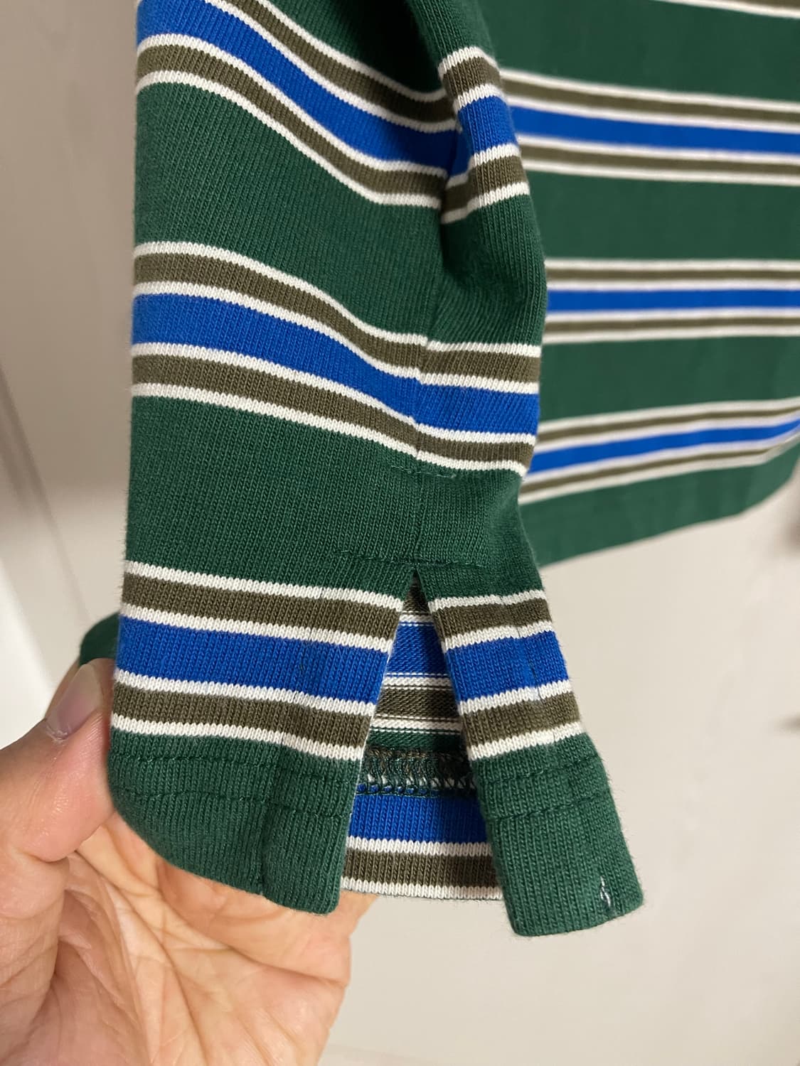 2025SS 넌블랭크 스트라이프 럭비 티셔츠 그린XL 상품이미지6